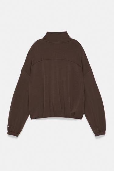 Flowy jacket with contrast trims — Brown 4