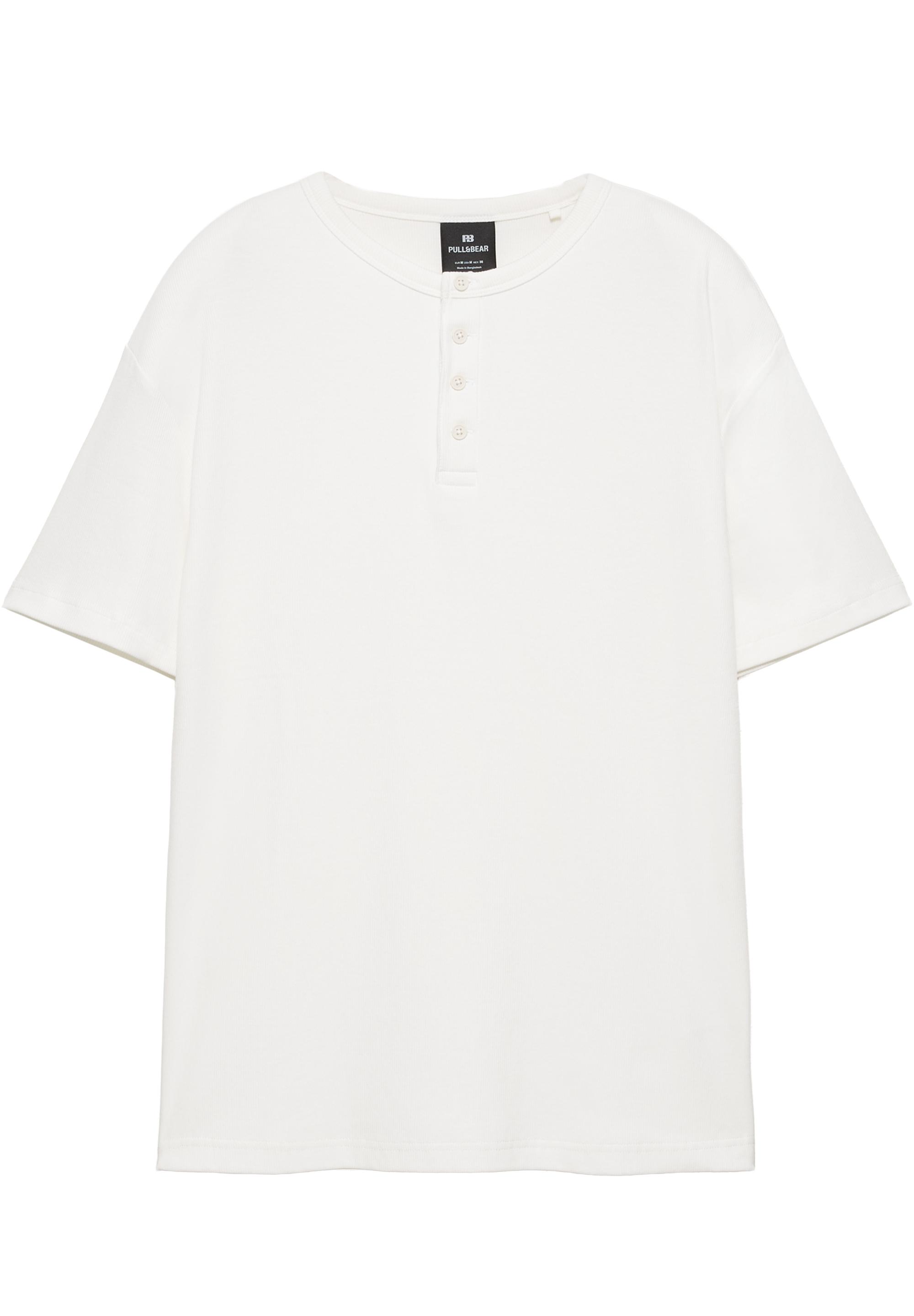 Slim-fit Henley T-shirt — White