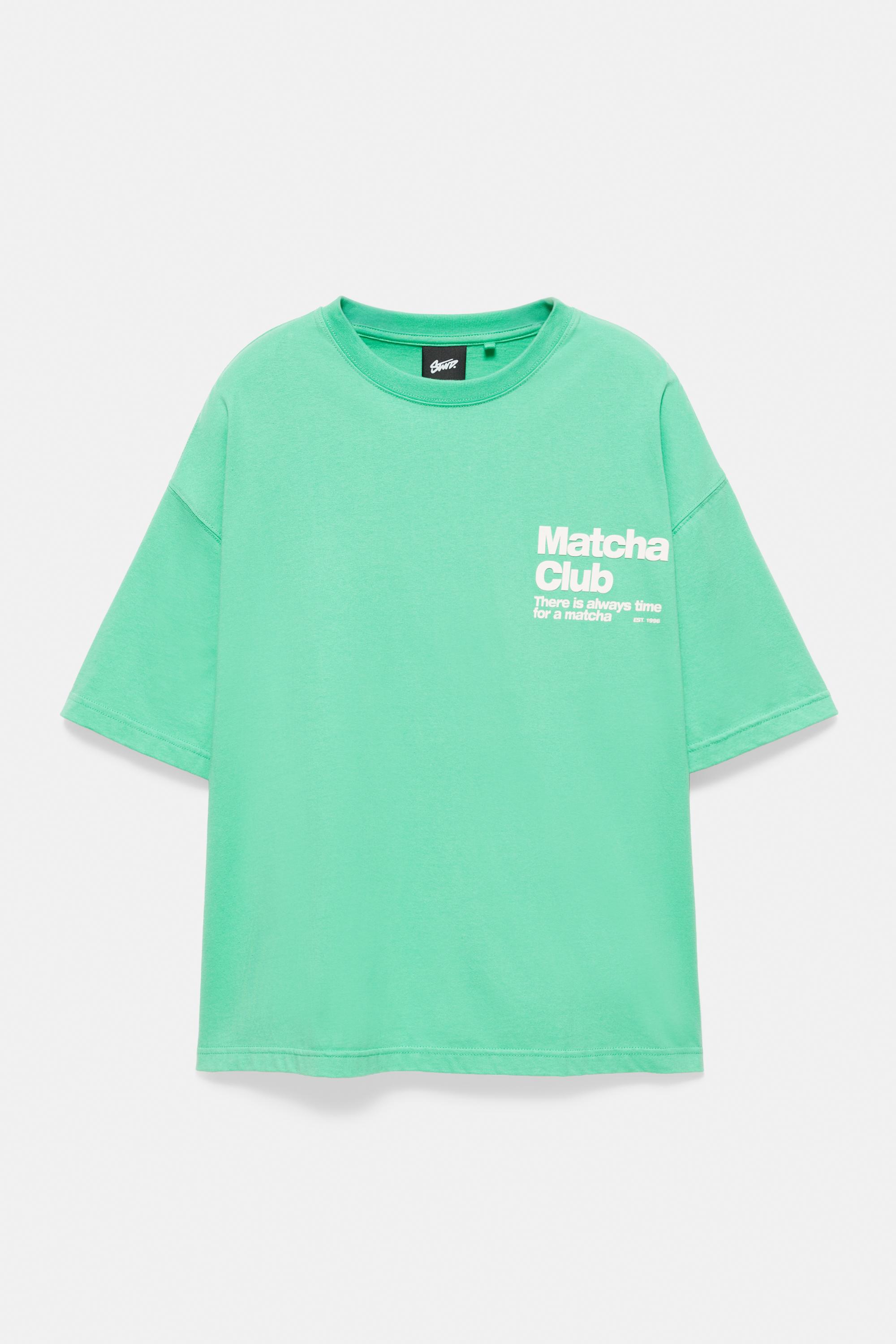 STWD Matcha Club graphic T-shirt — Green