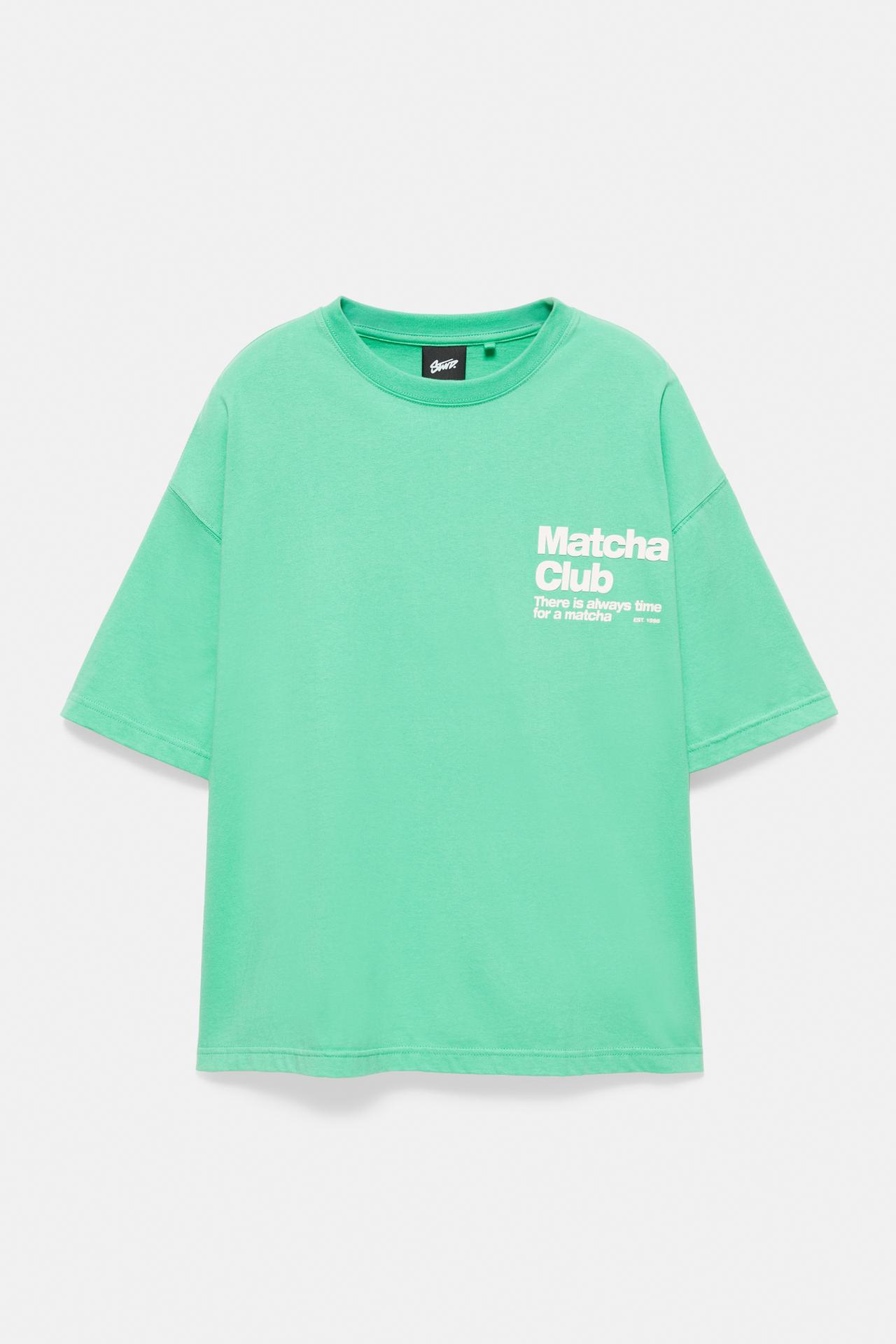 STWD Matcha Club graphic T-shirt — Green