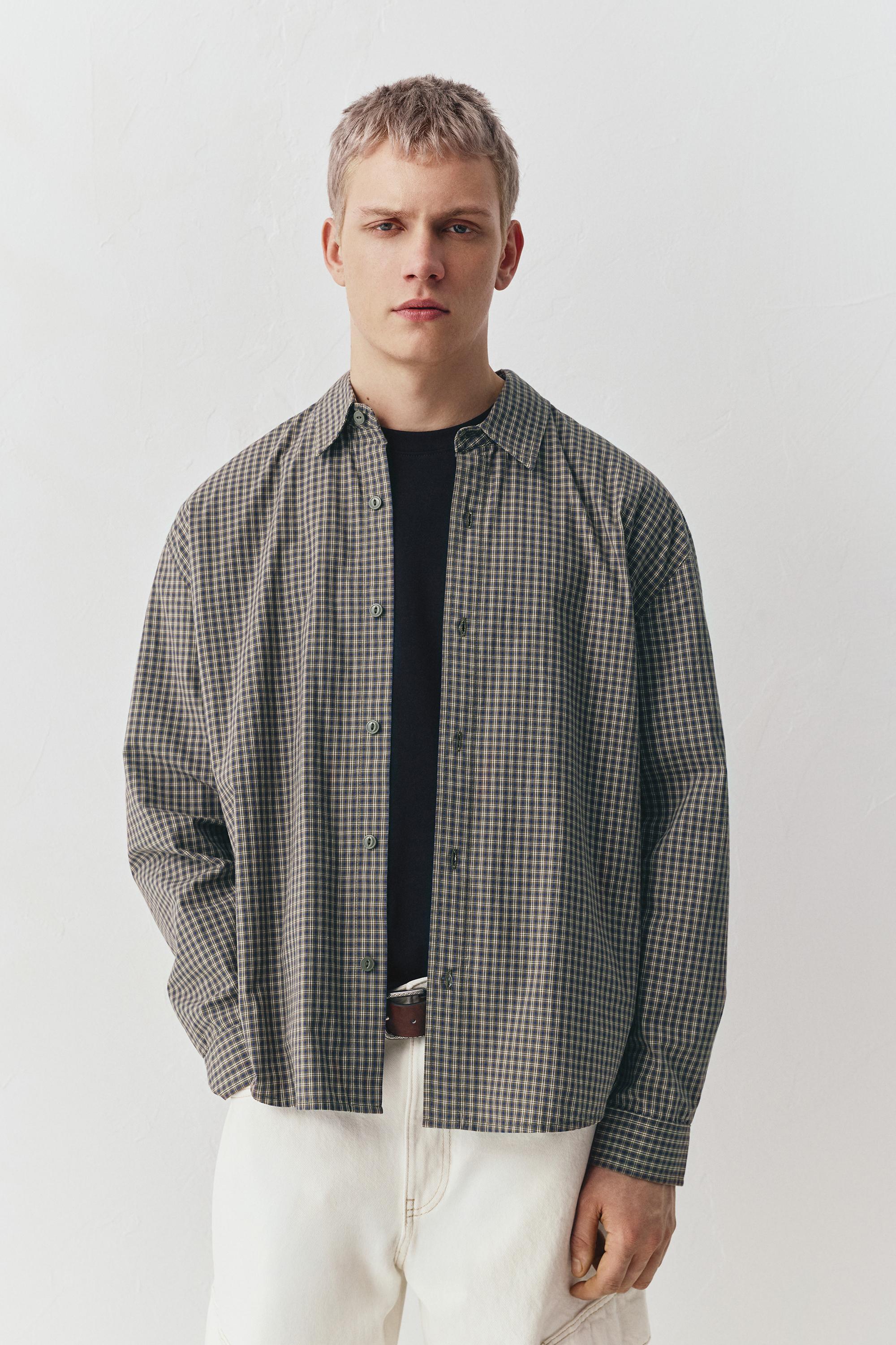 Long sleeve check shirt — Green