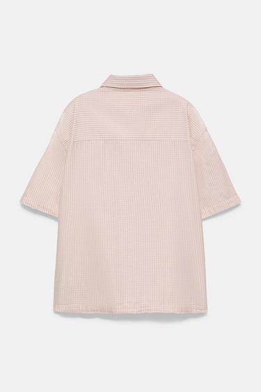 Short sleeve check shirt — Pink 7