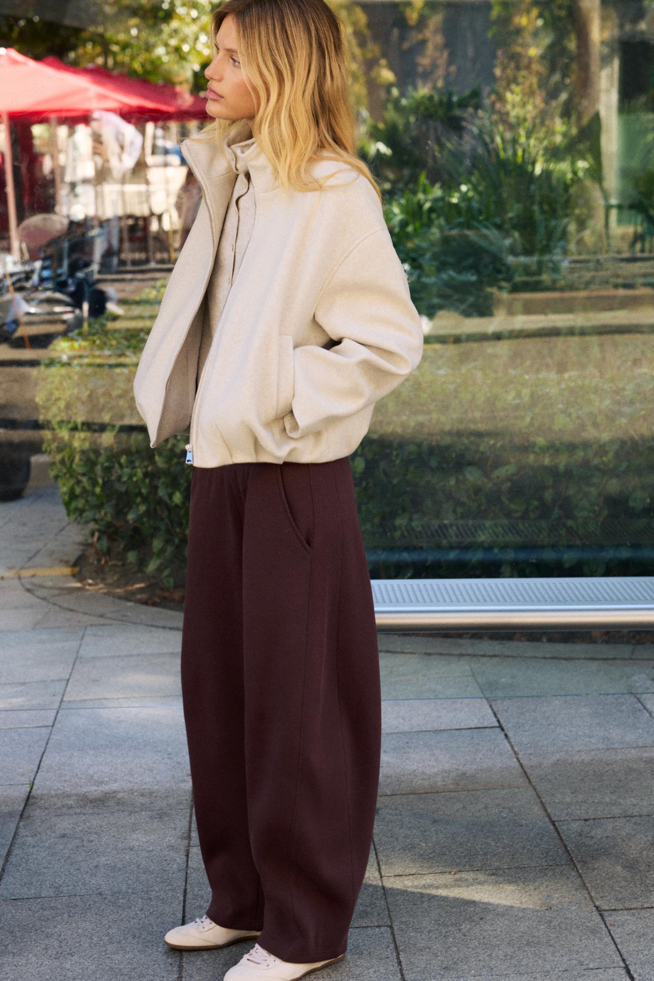 Barrel-leg joggers — Brown