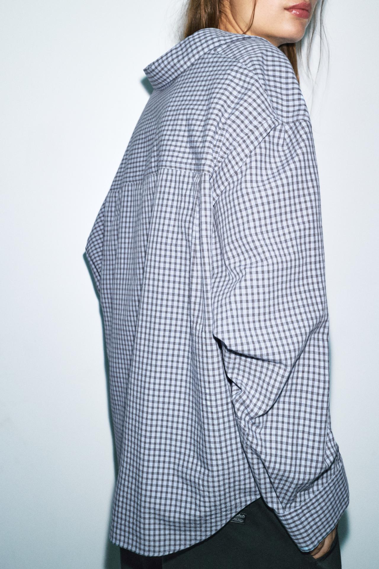 Oversize check shirt — Blue shades