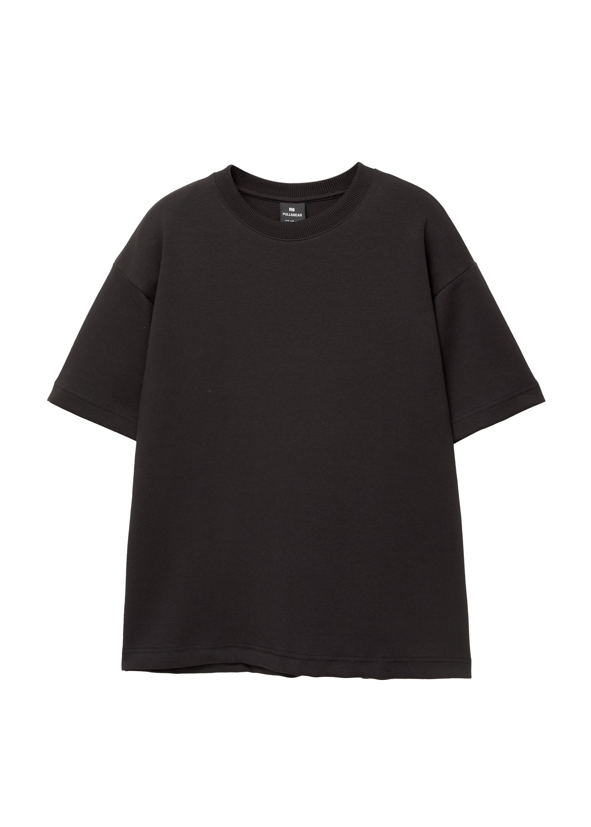 Basic short sleeve sweatshirt — Black