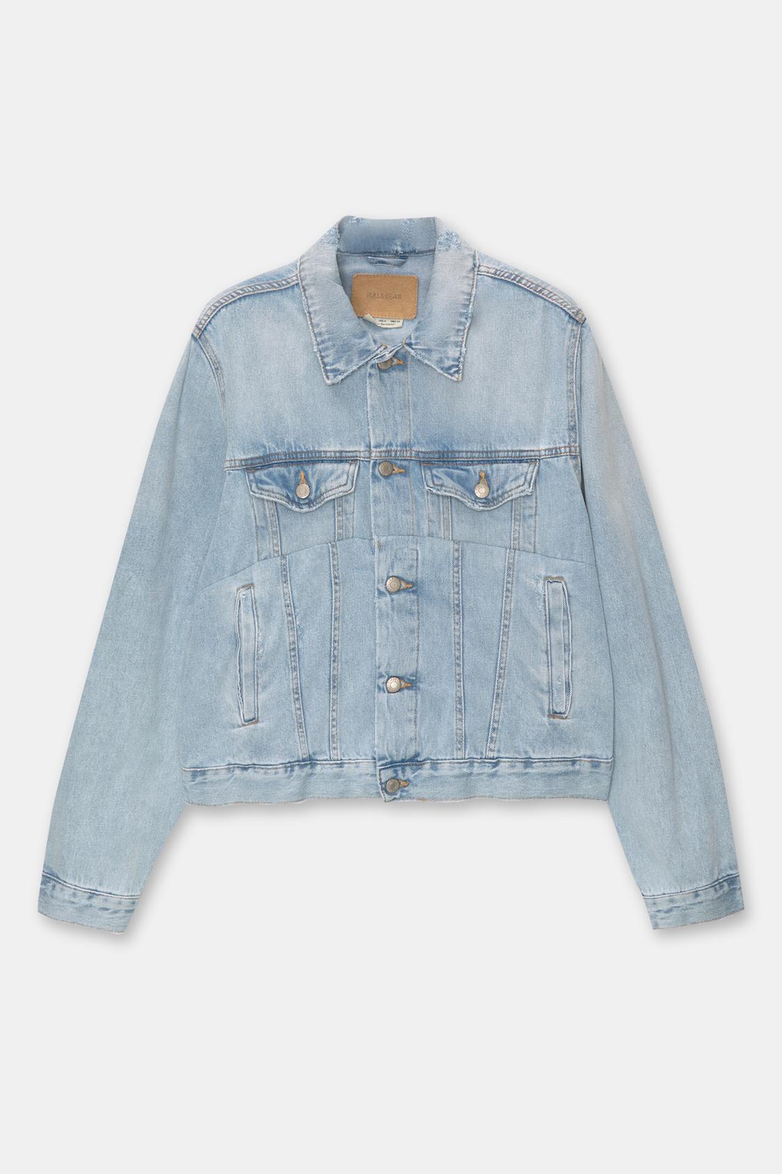 Denim Chamarra De Mezclilla Pull And Bear Mujer Chamarra Denim