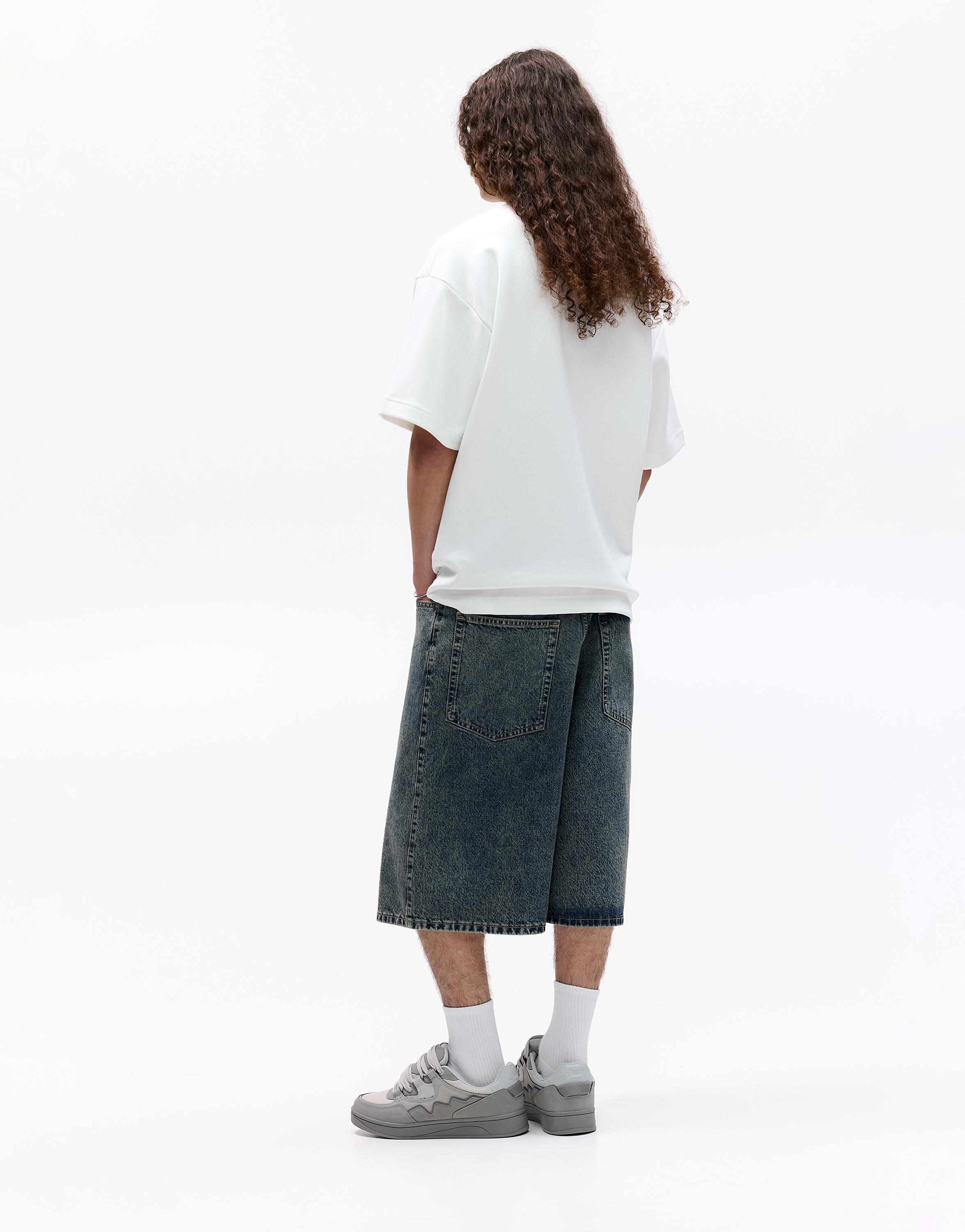 Basic short sleeve sweatshirt — Off white