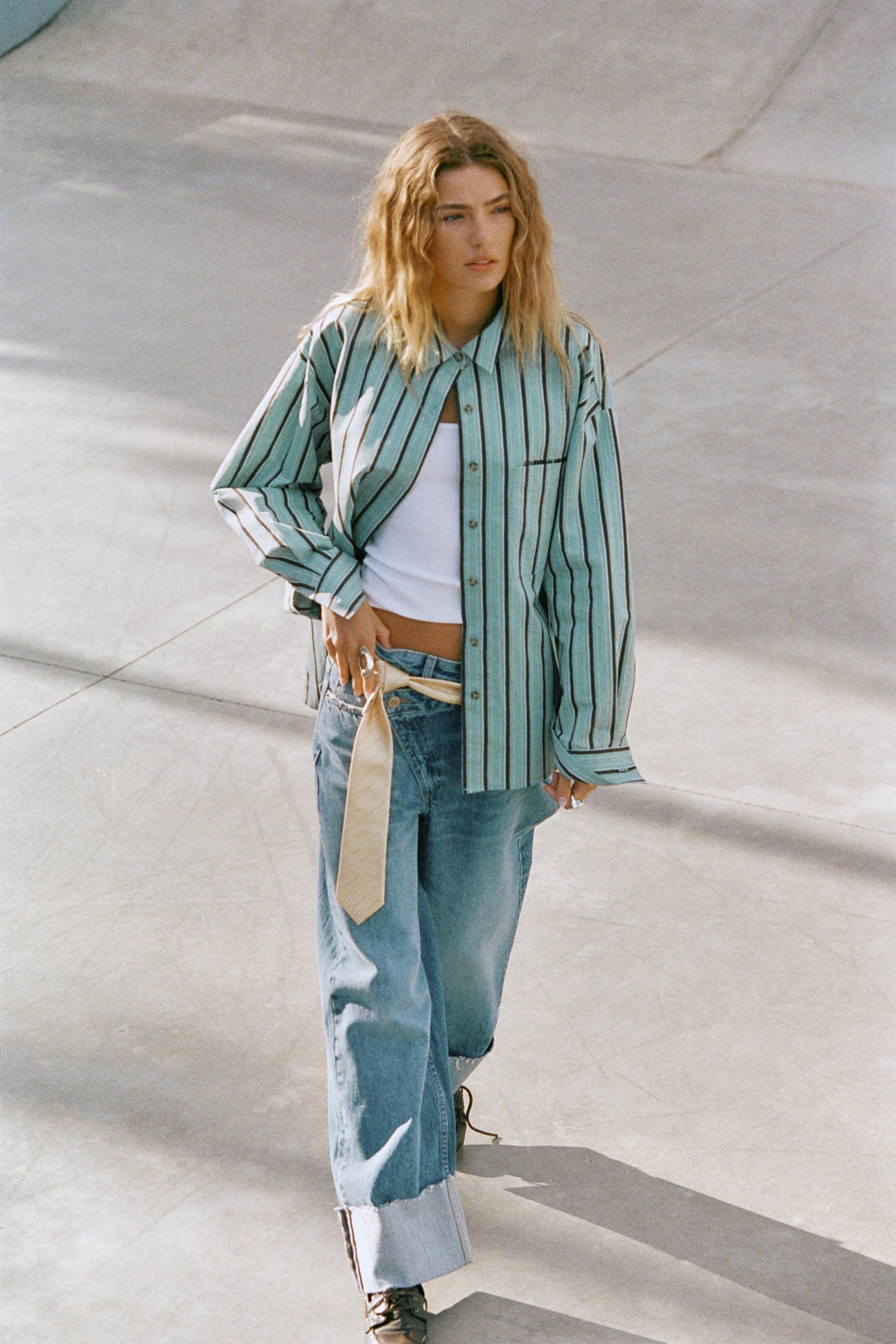 Cepli çizgili gömlek - Görsel 18