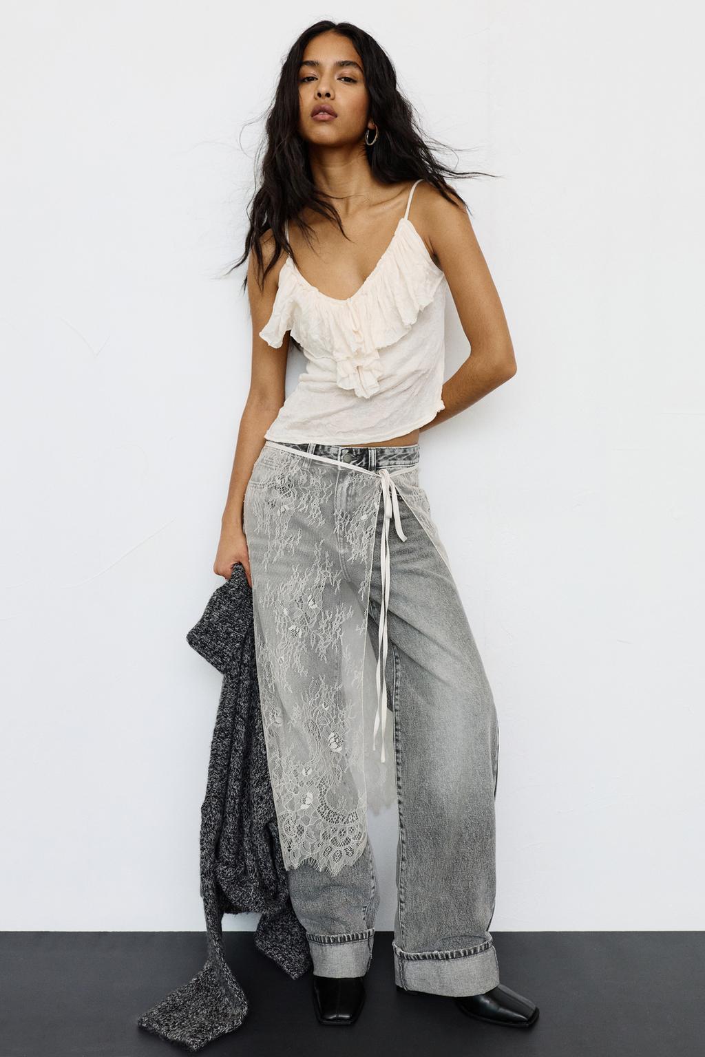 Pareo midi encaje PULL&BEAR