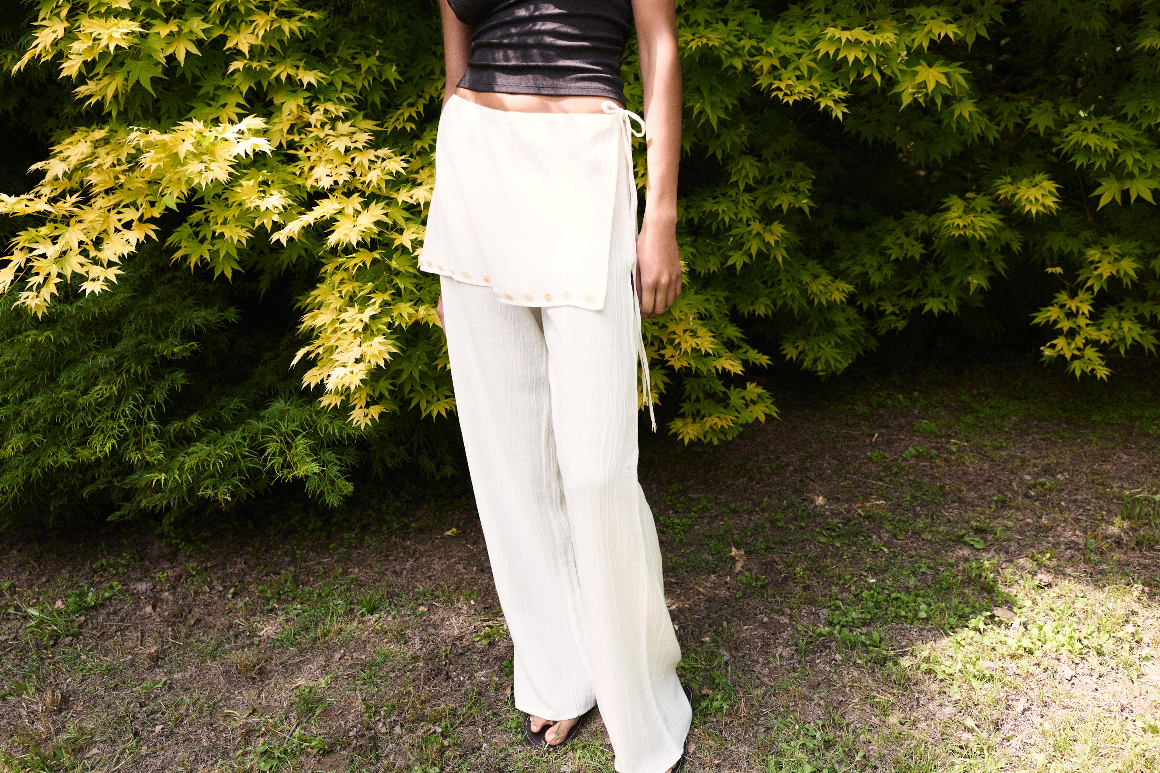 Flowy sarong trousers — Vanilla