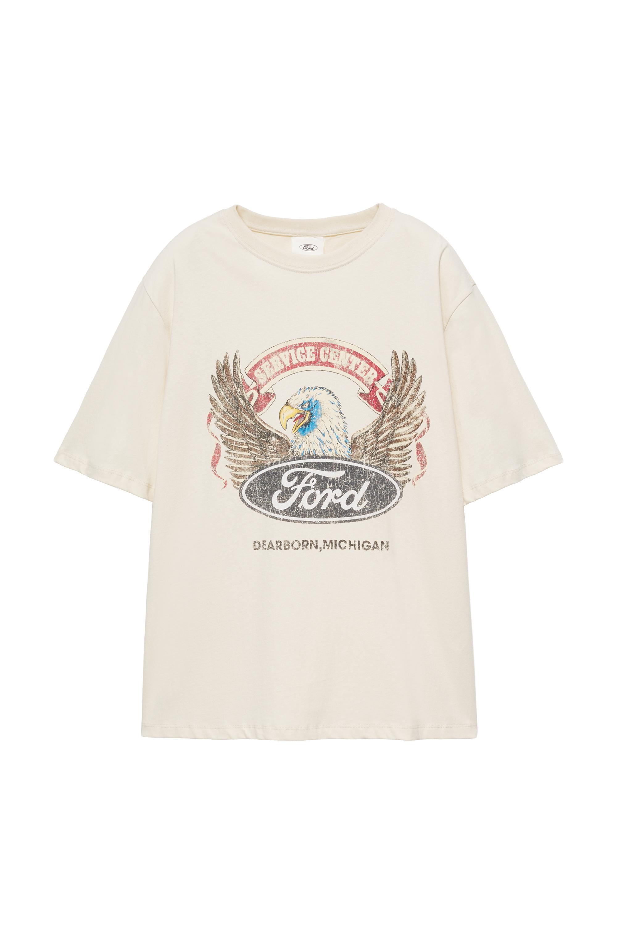 Pull&Bear Ford kısa kollu Tişört görsel 2