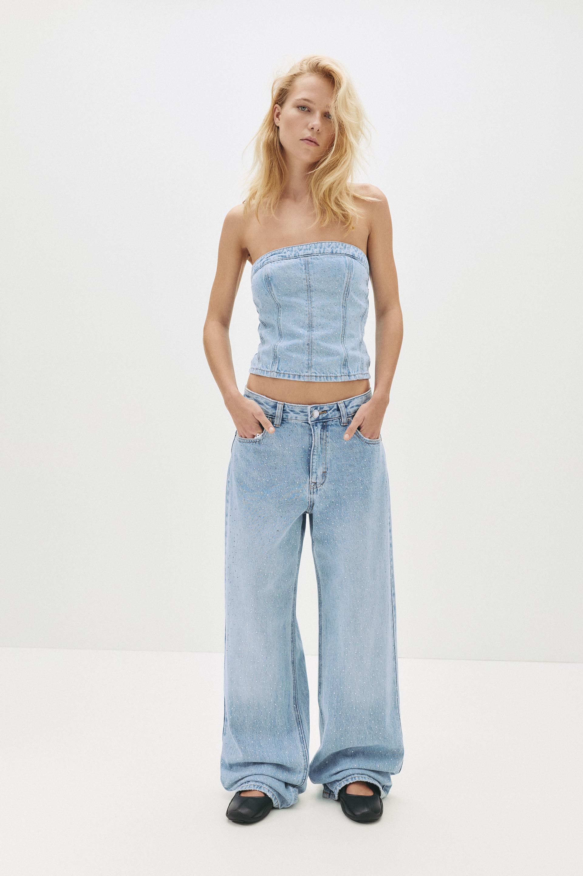 Jeans baggy droits brillants pull&bear - Main Image