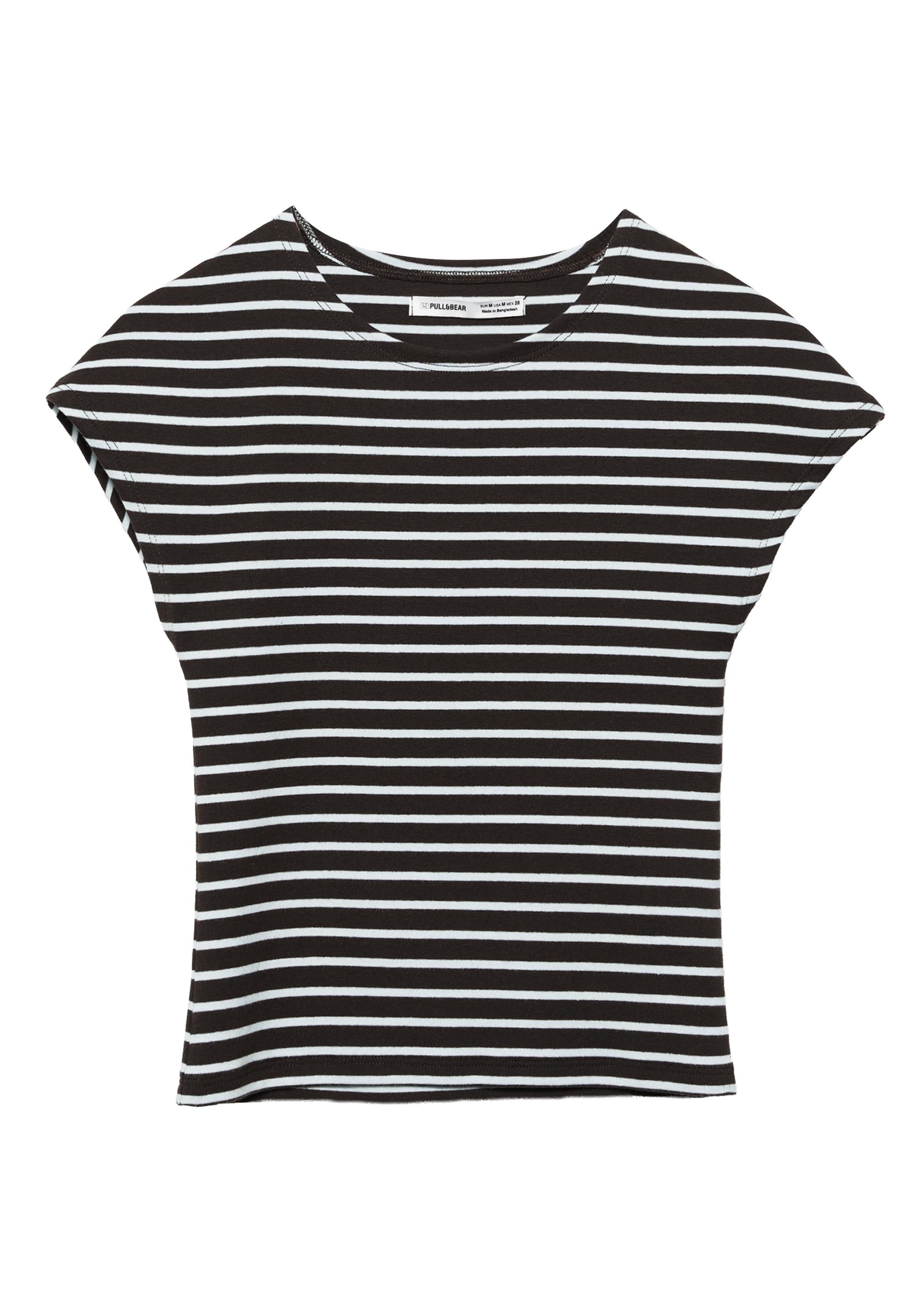 Fitted short sleeve T-shirt — Striped