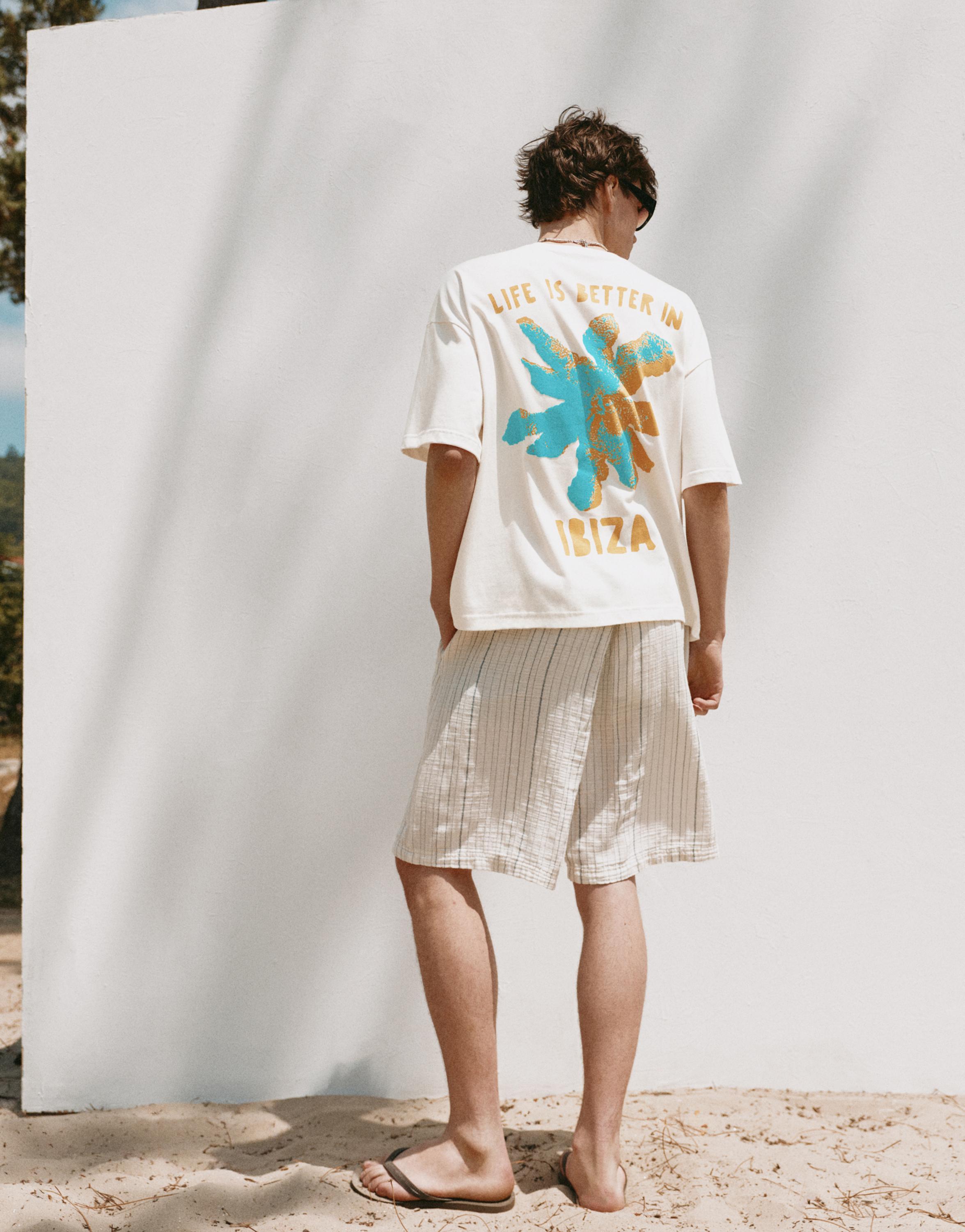 Ibiza graphic boxy-fit T-shirt — White