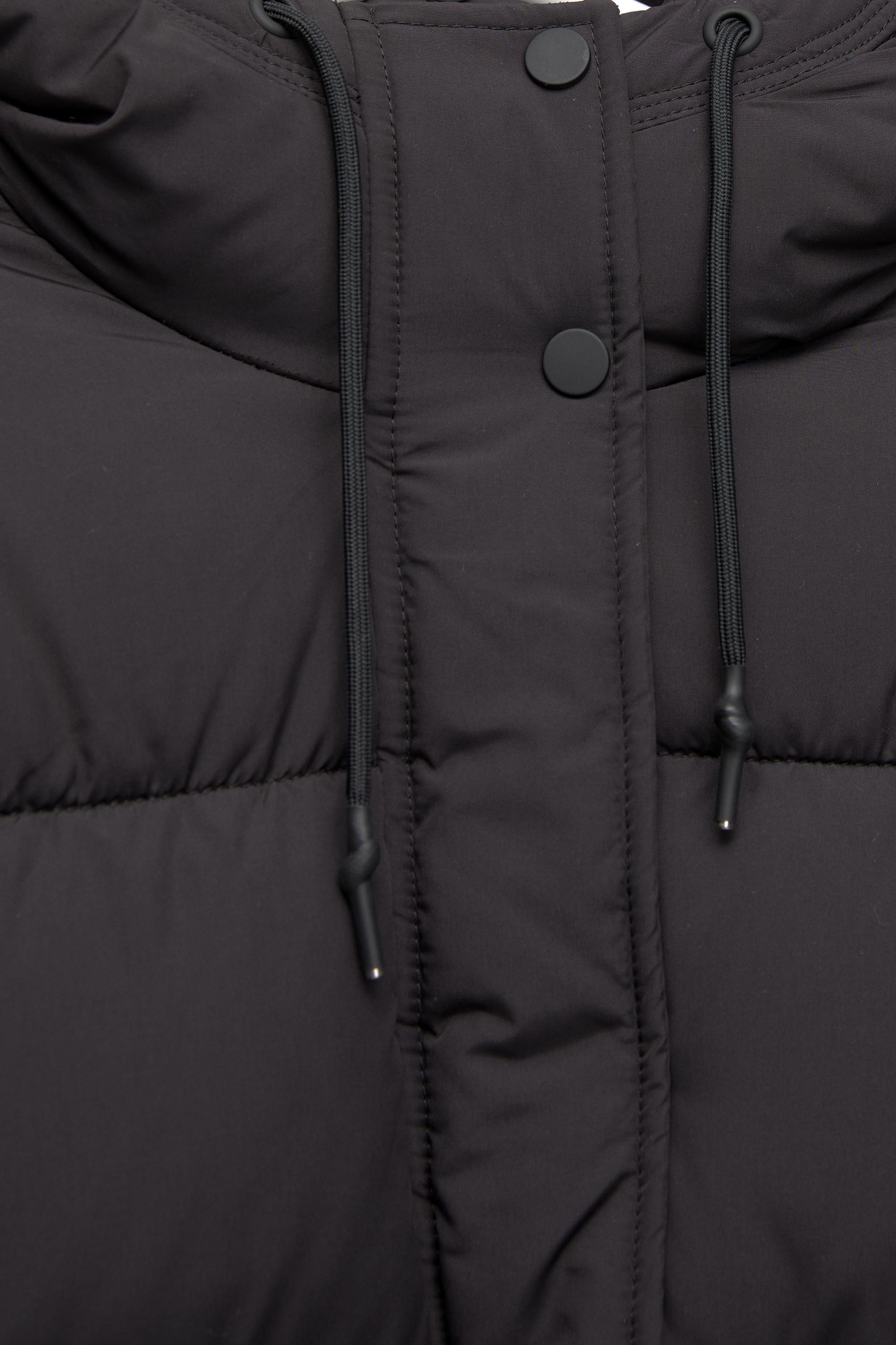 Hooded Padded Jacket — Black