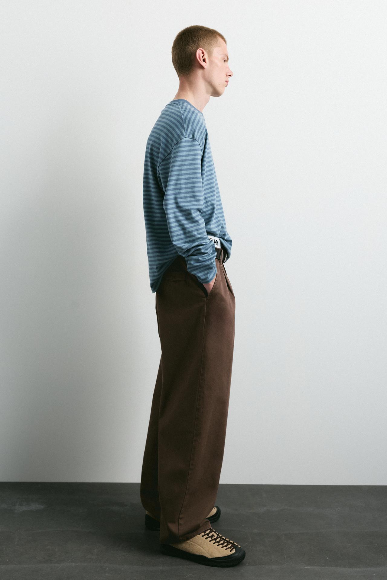 Baggy darted chinos — Brown