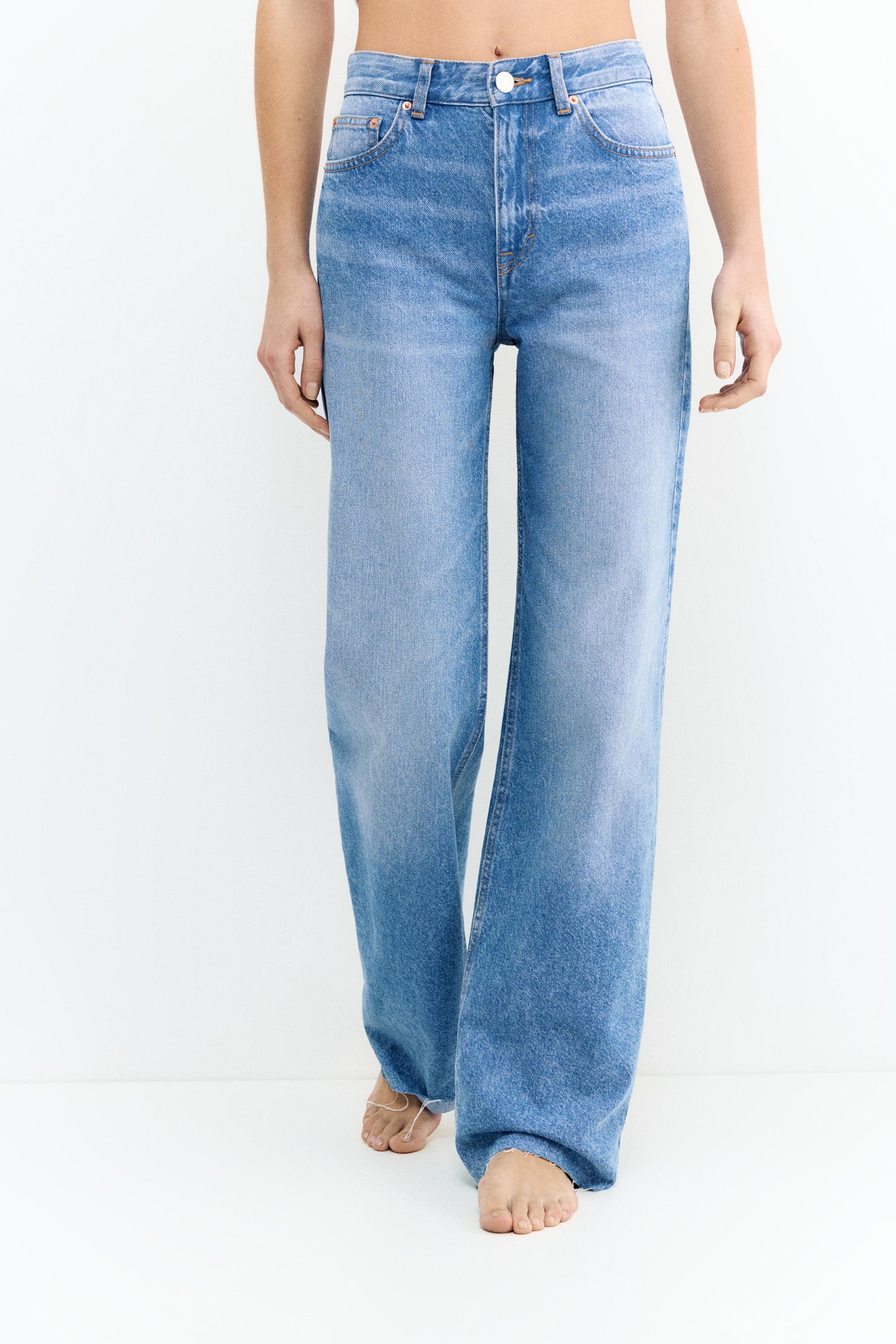 Yüksek bel geniş paça jean - Görsel 82