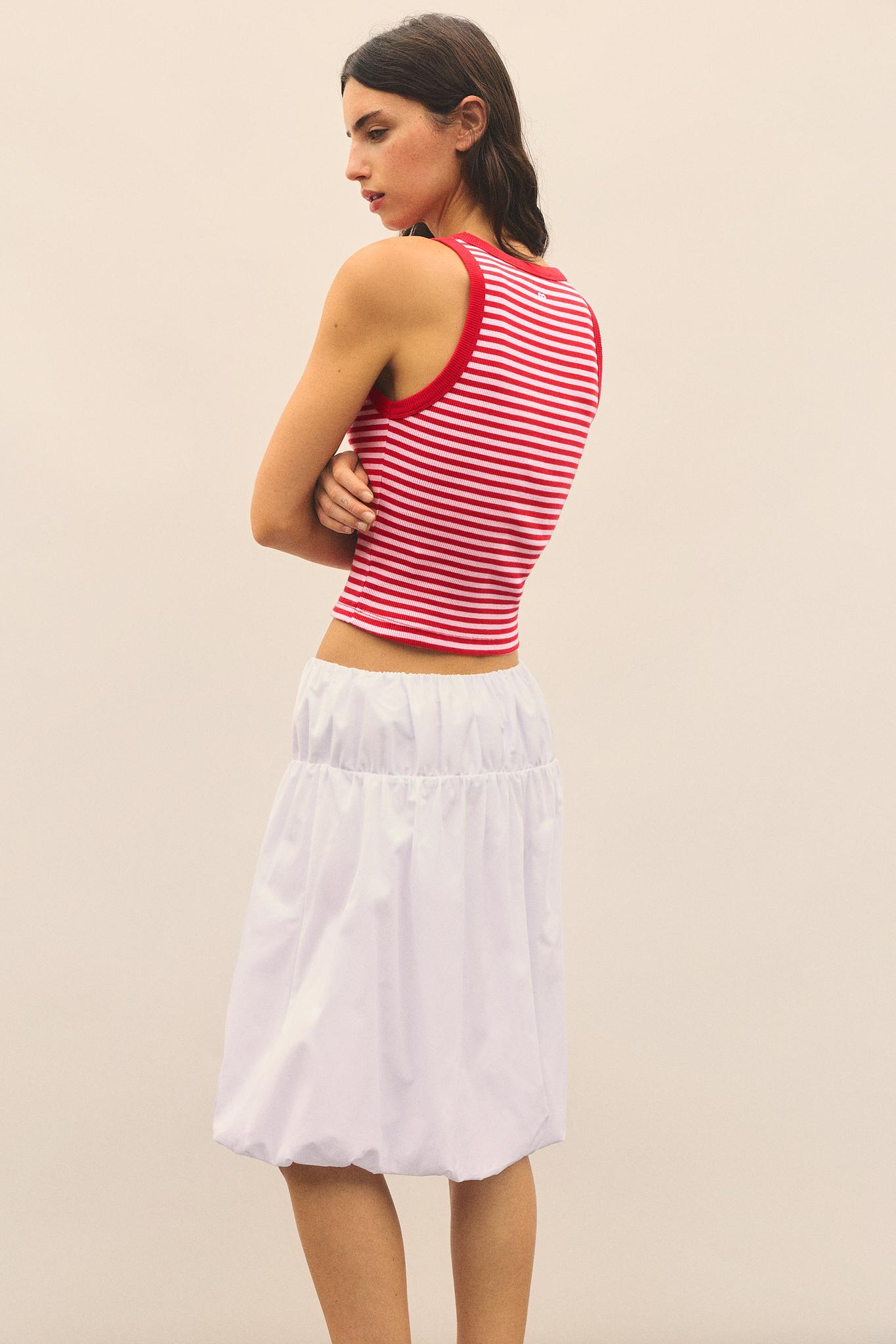 Striped tank top — Pale pink