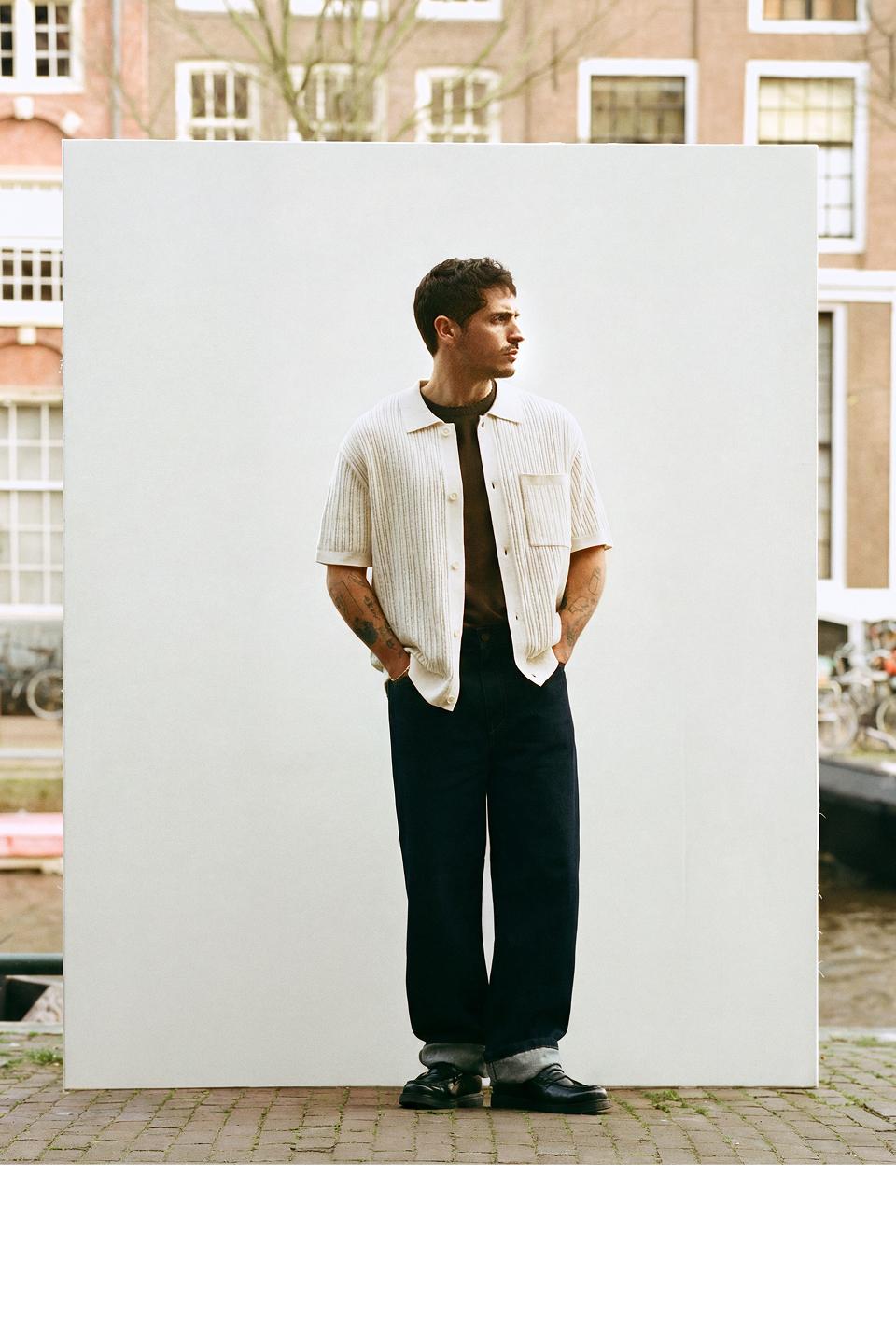 Kısa kollu örgü gömlek - Görsel 25