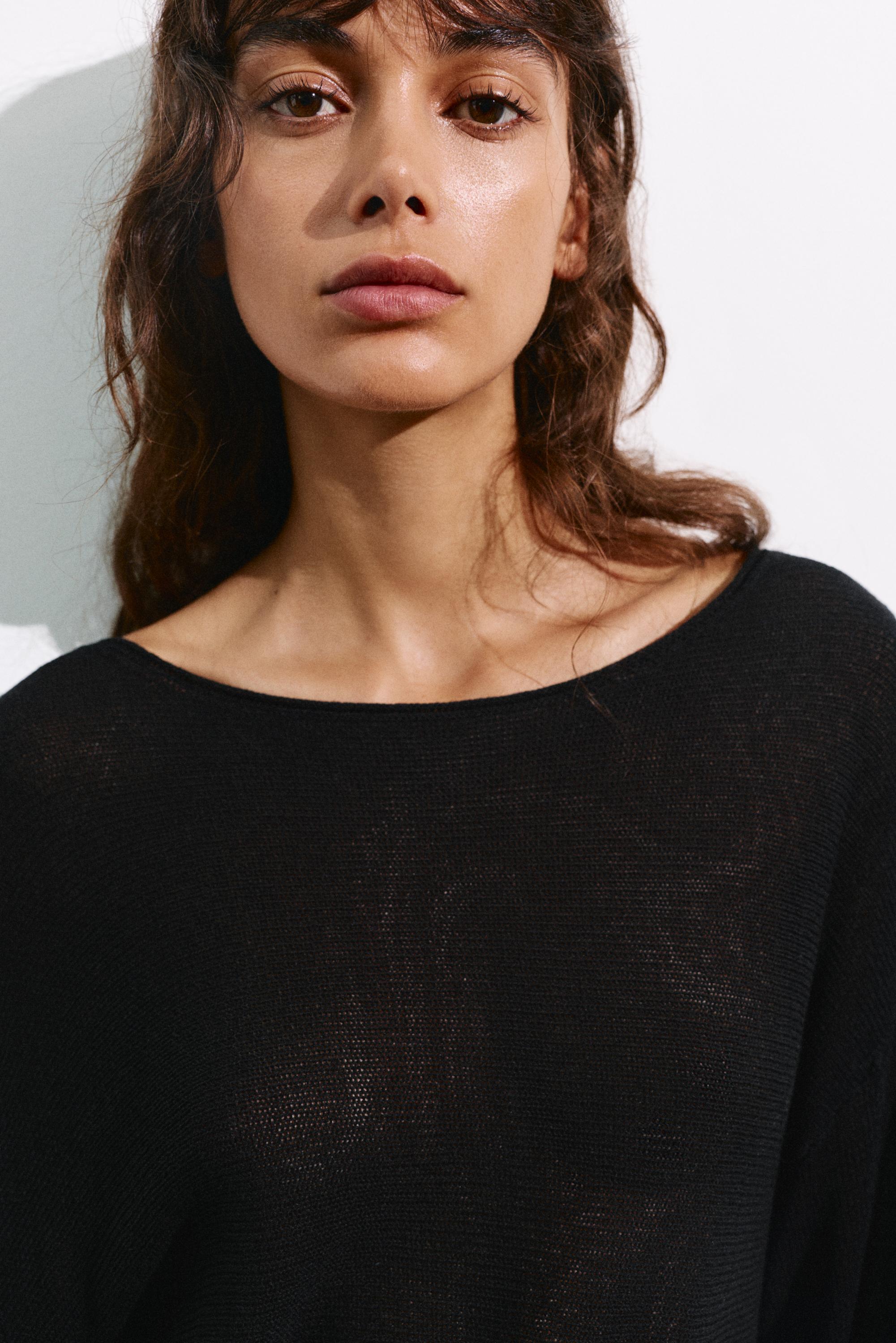Fine knit jumper — Black