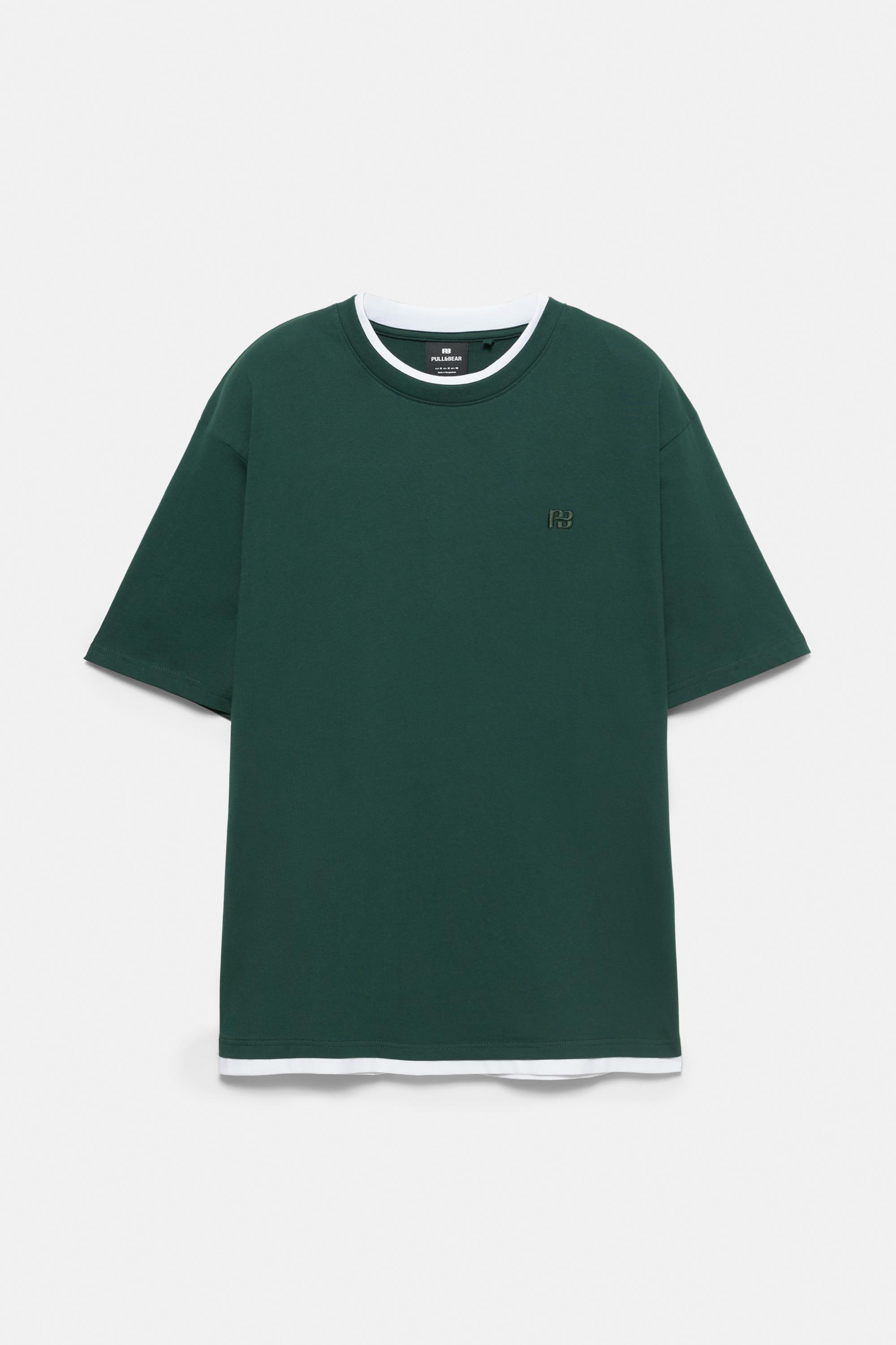 T-Shirt Com Logótipo Duplo