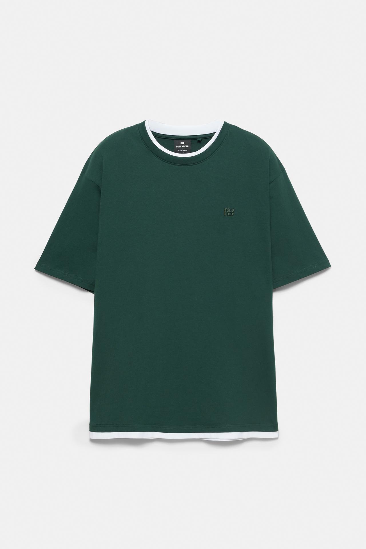 Double logo T-shirt — Green