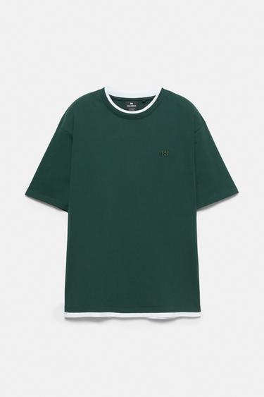 Double logo T-shirt — Green 1