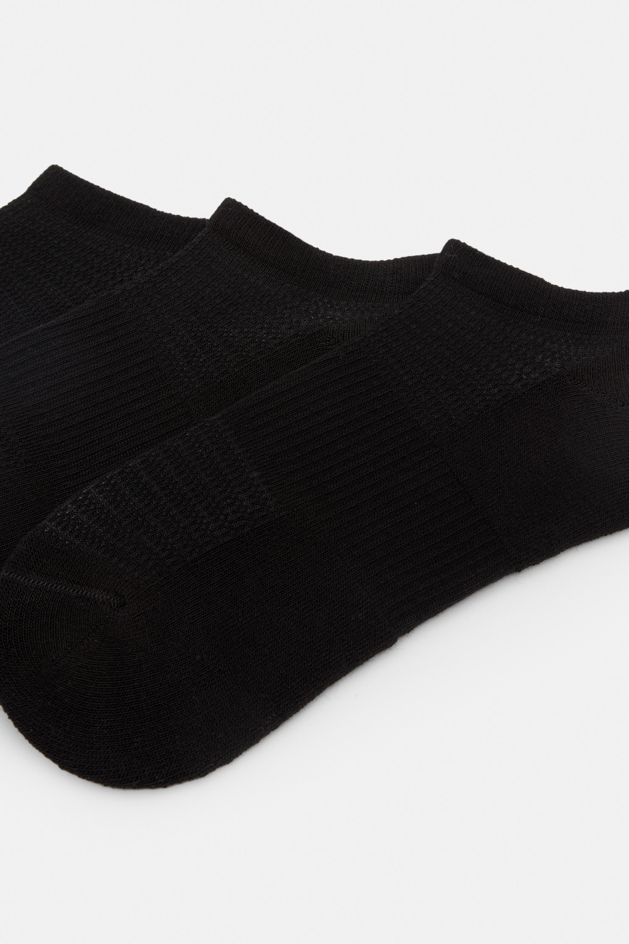 3-pack of short black socks — Black