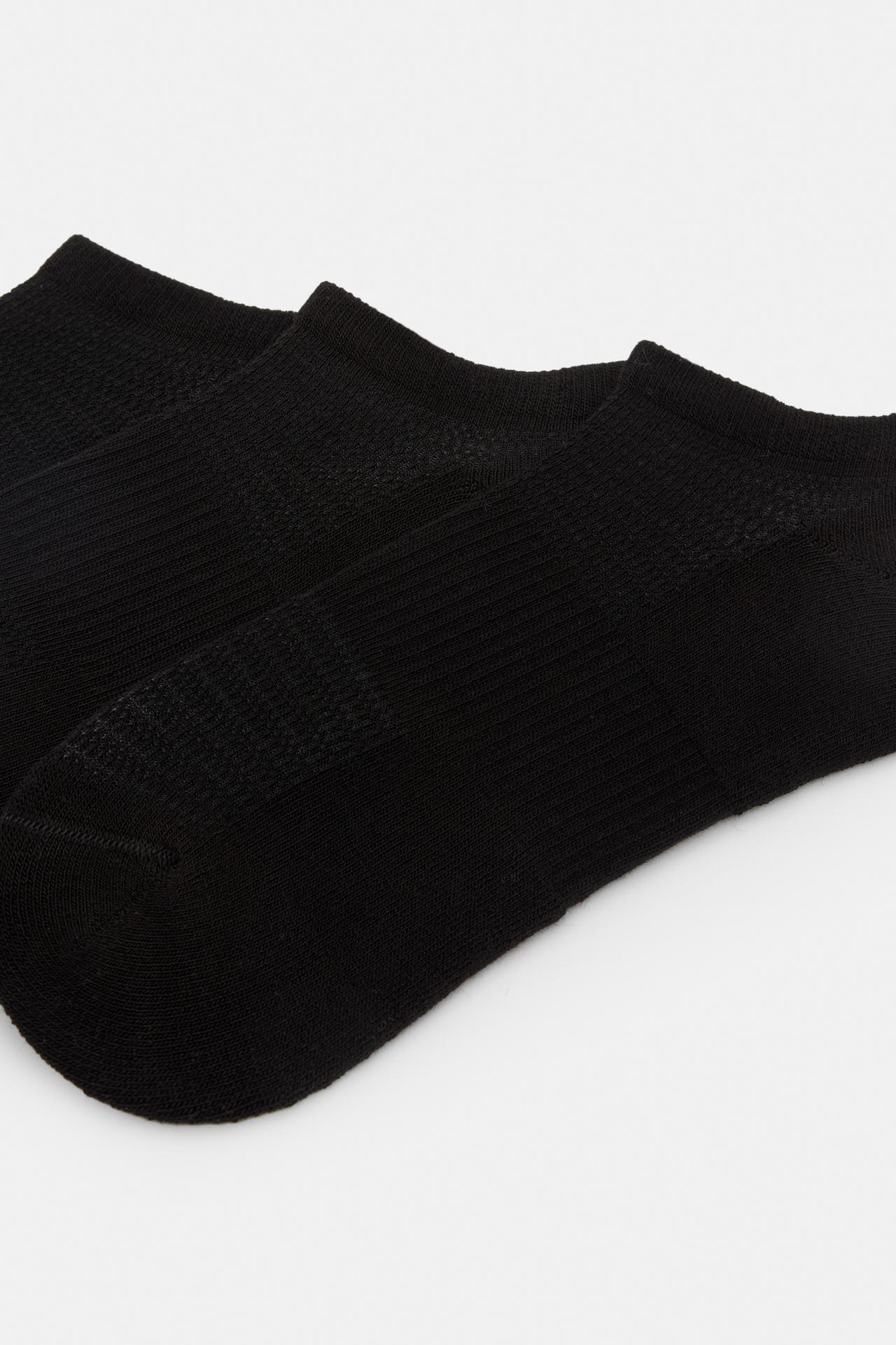 3-pack of short black socks — Black