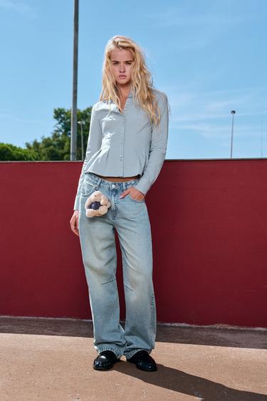Pleated shirt — Bluish grey 3