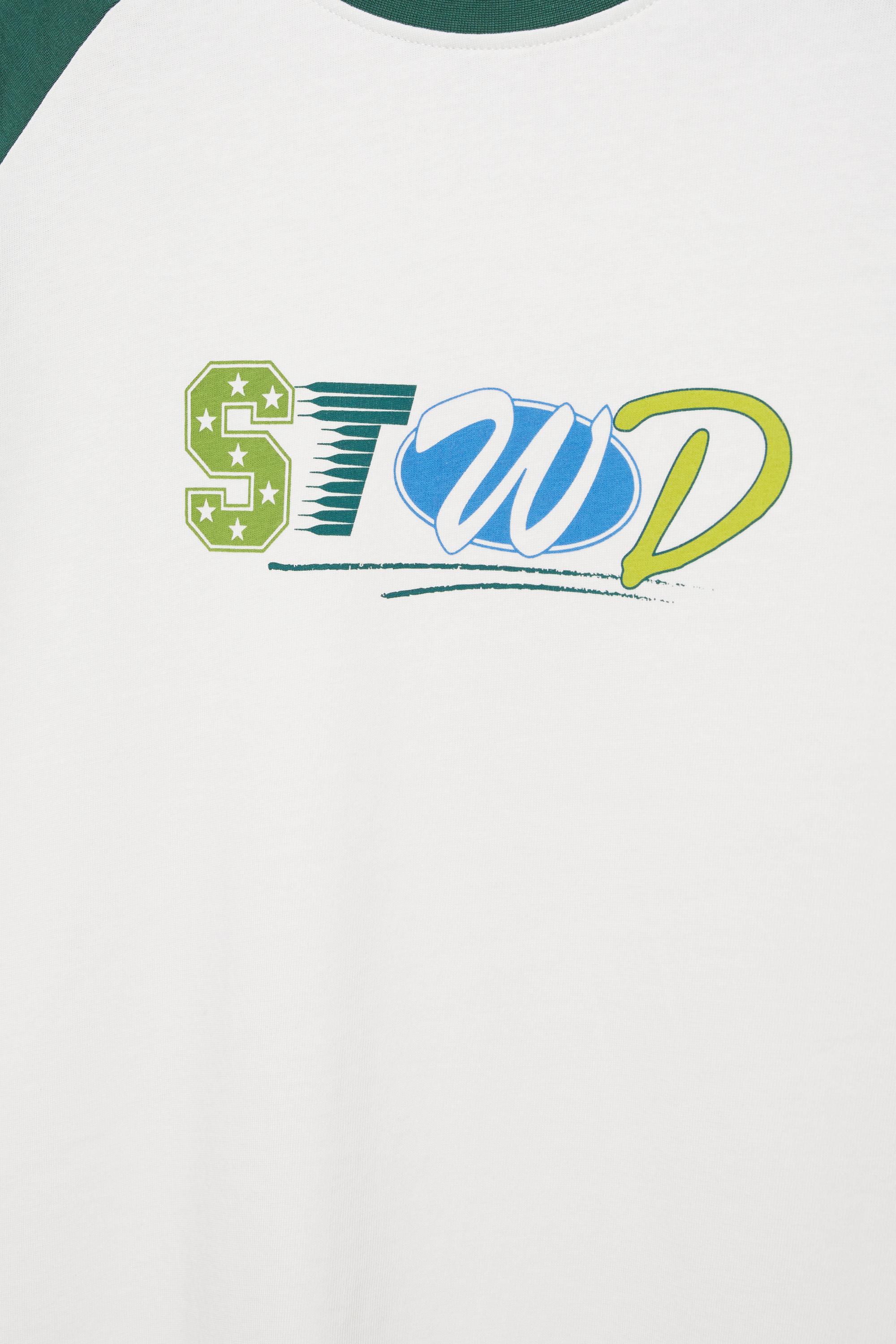 Reglan kollu STWD t-shirt - Görsel 5