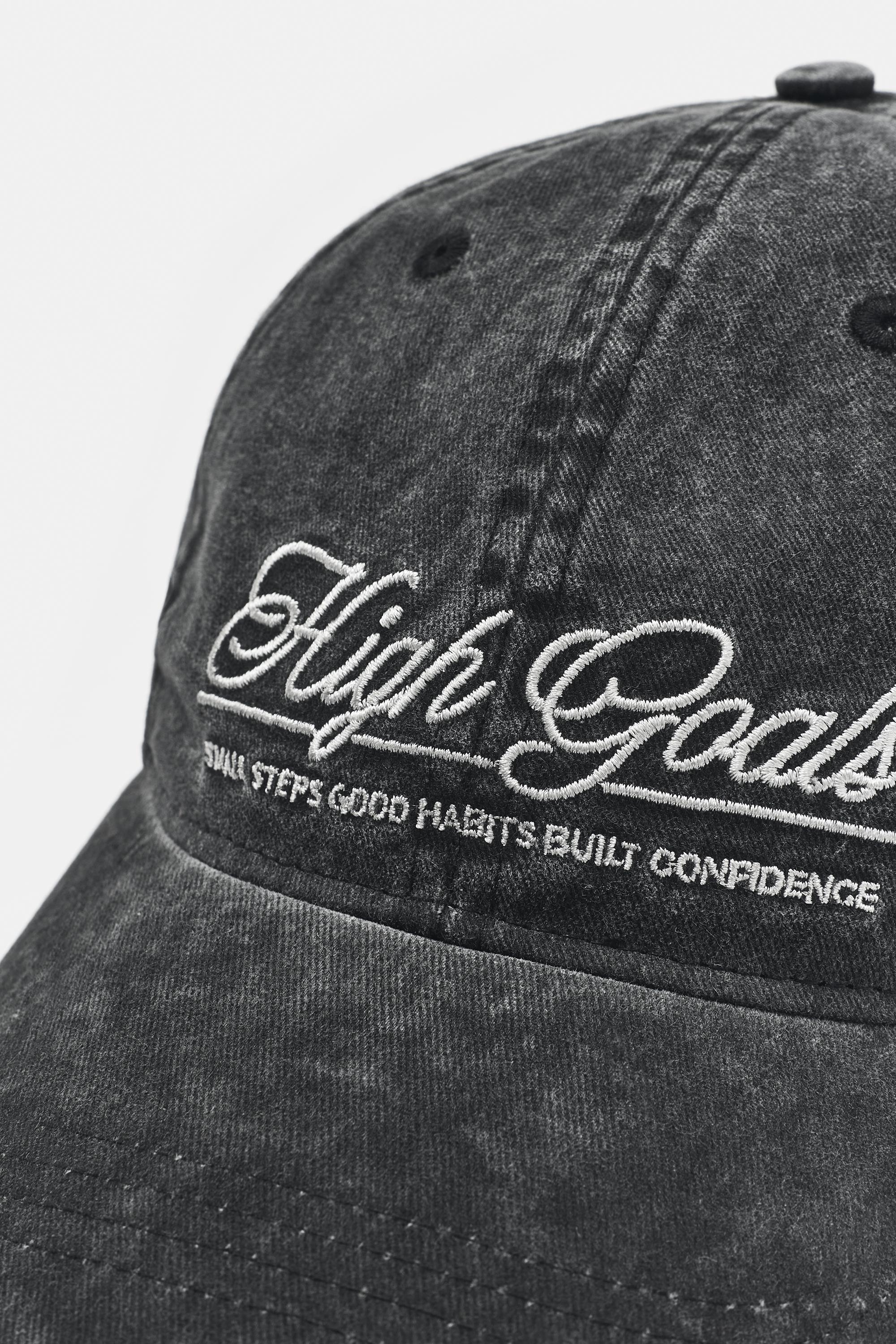 'High Goals' embroidered cap — Black
