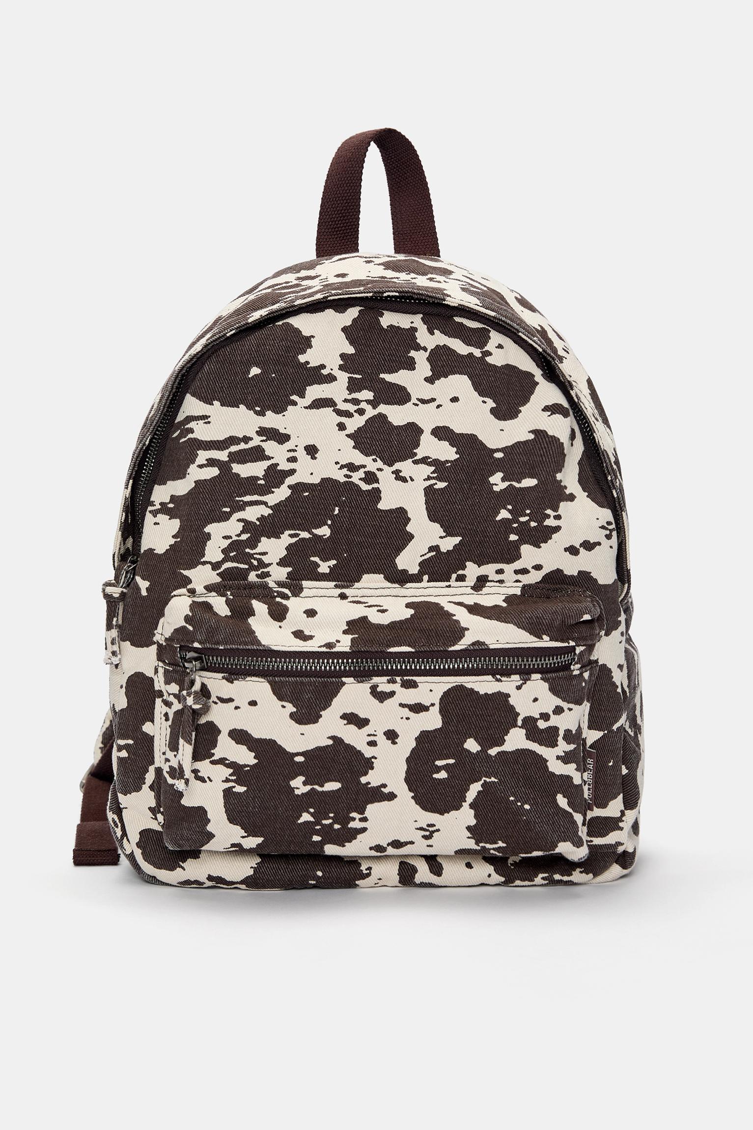 Canvas-Rucksack Mit Kuhmuster