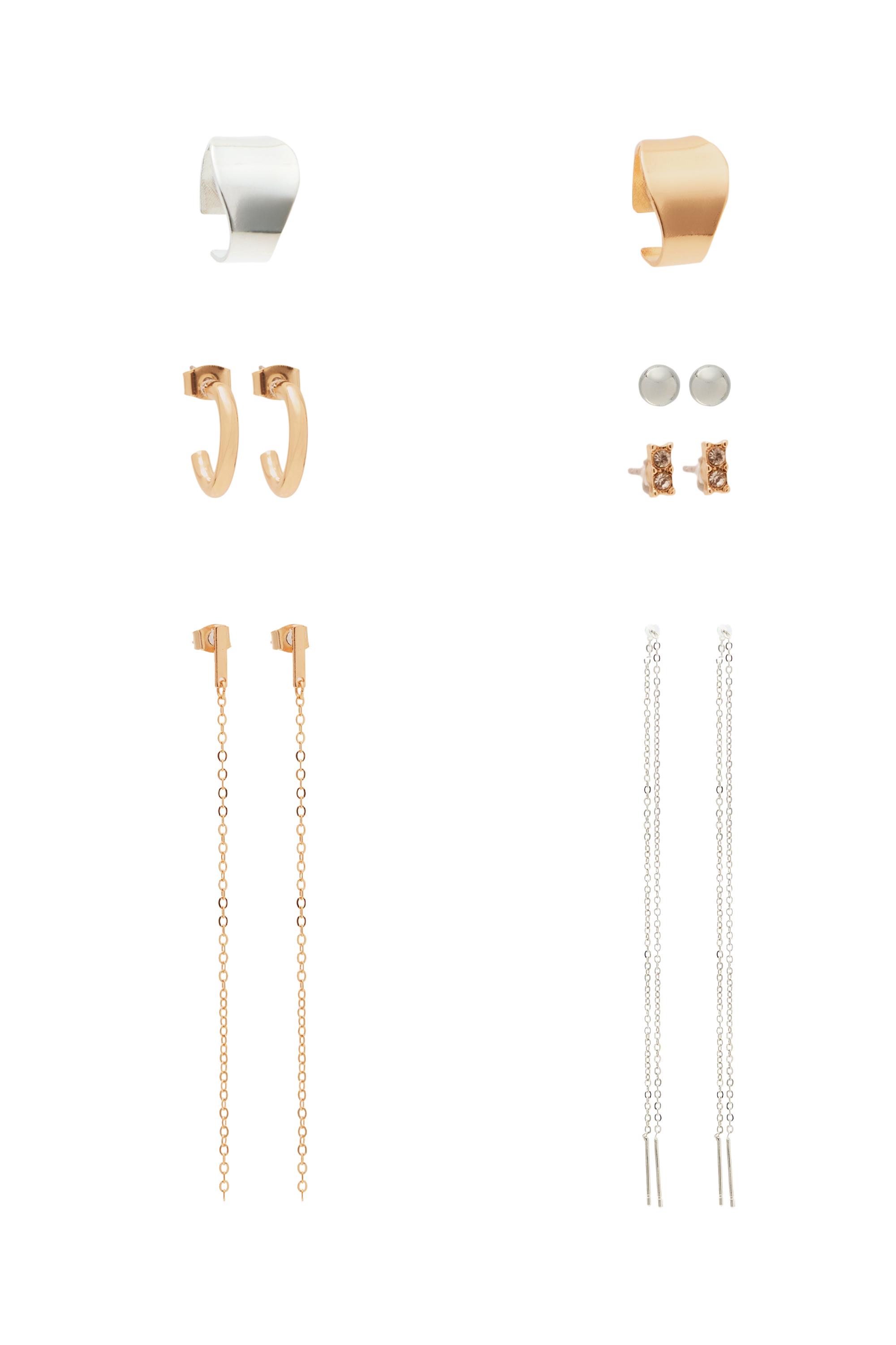 Çoklu ear cuff küpe paketi - Görsel 8