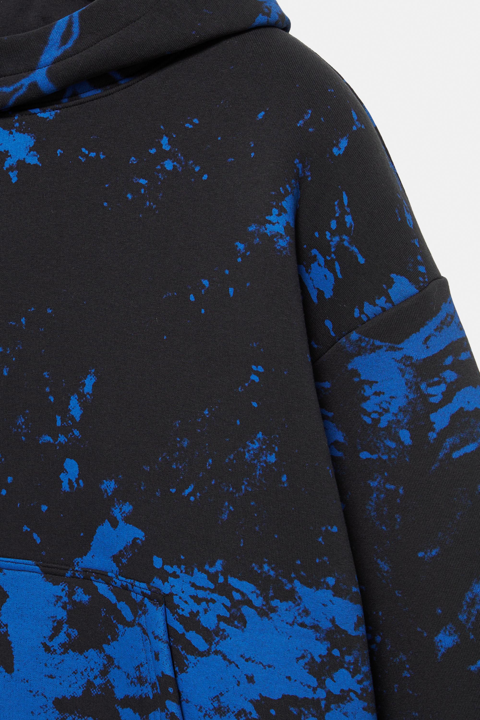 Stranger Things batik desenli kapüşonlu sweatshirt - Görsel 8