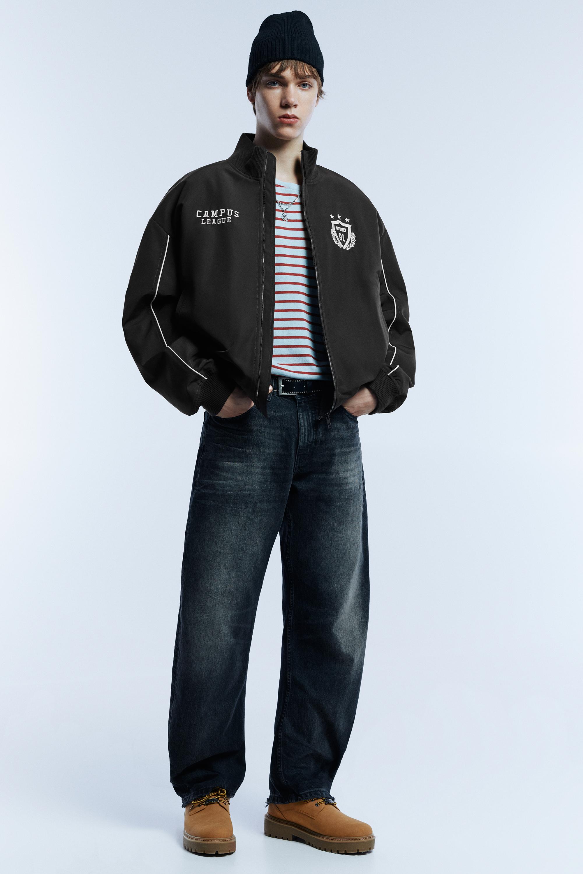 Low-rise baggy jeans — Faded black