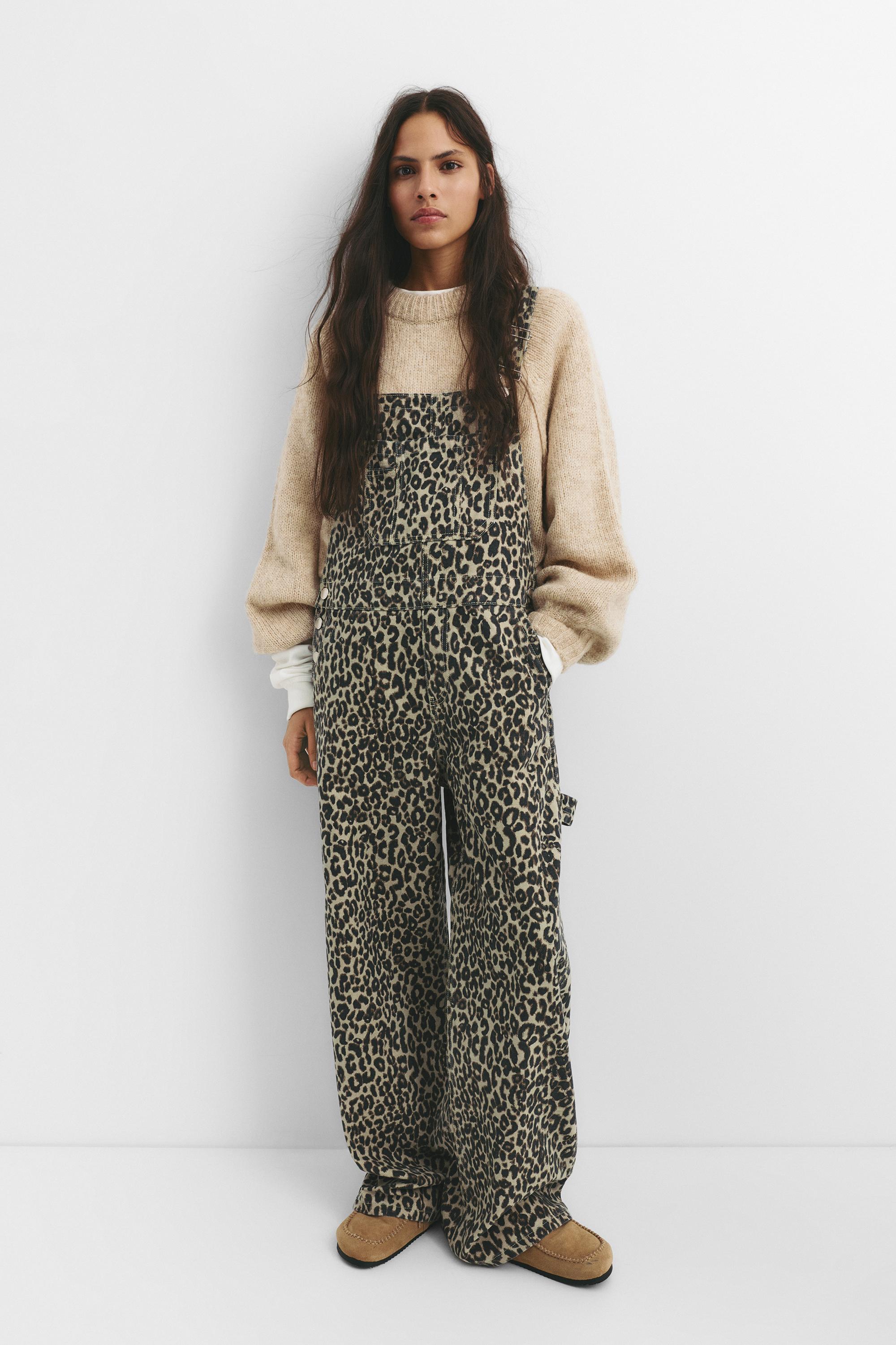 Workwear-Latzhose Leopardenmuster