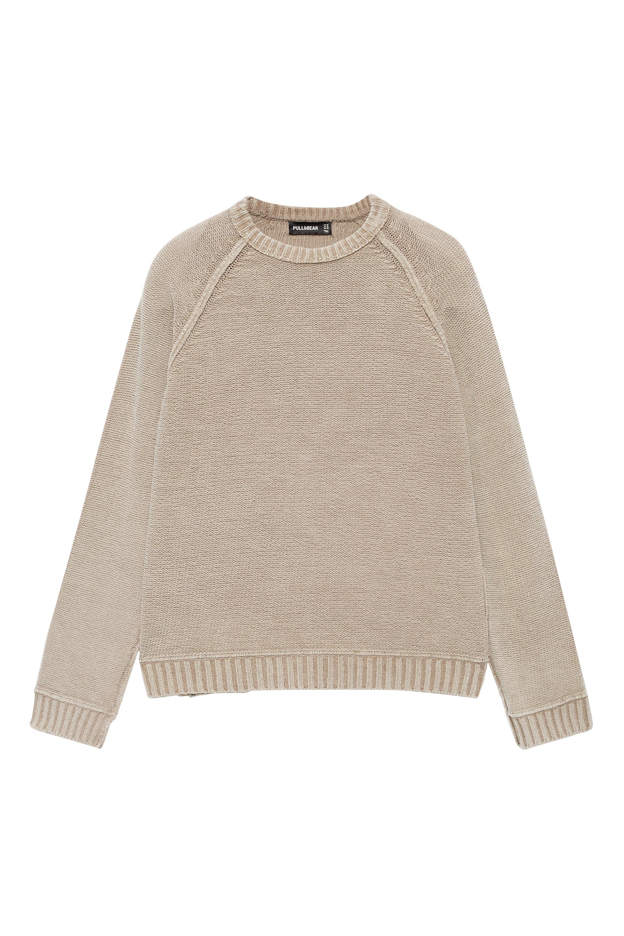 Pull&Bear Yıkama efektli örgü kazak görsel 6