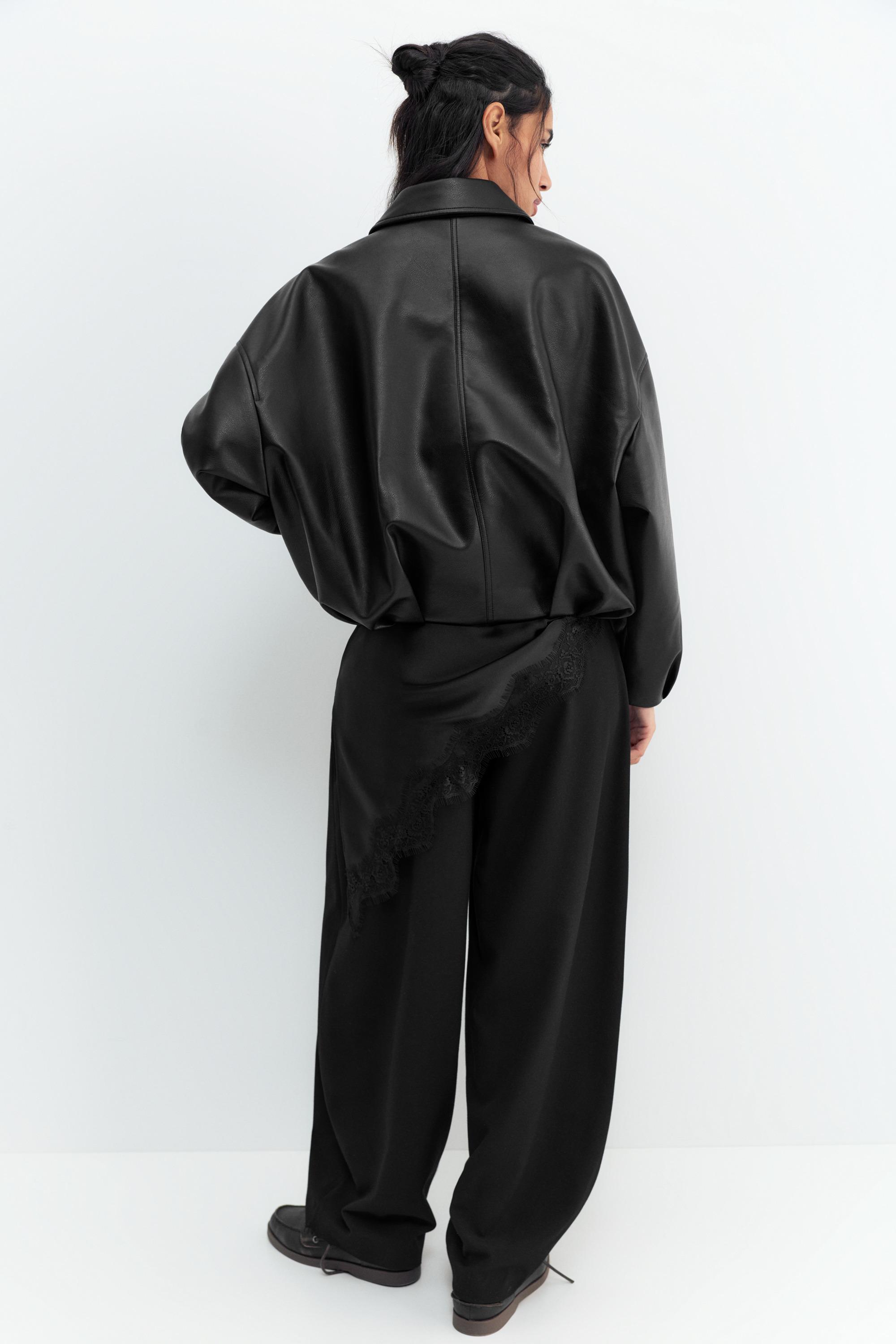 Suni deri balon ceket - Görsel 8