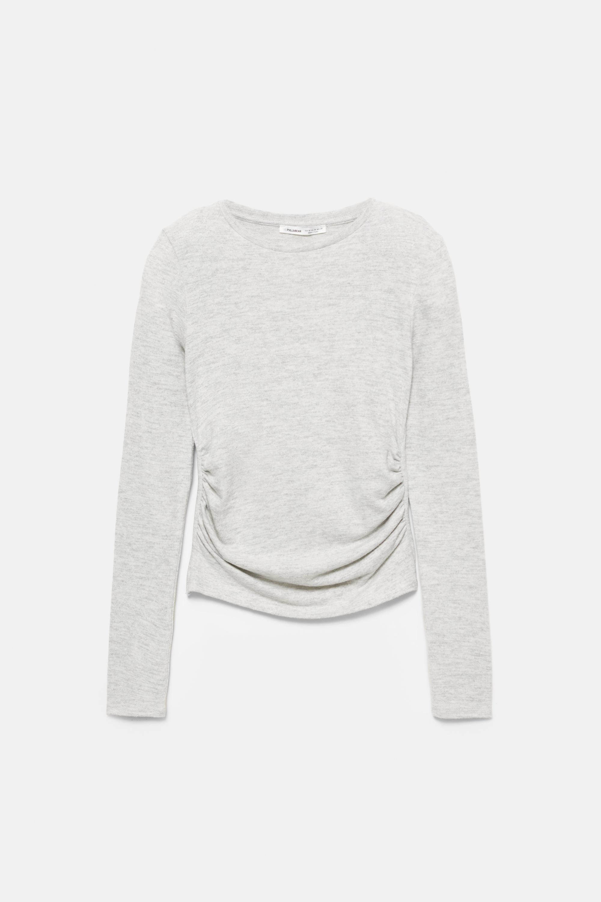 Büzgülü yumuşak dokulu tişört