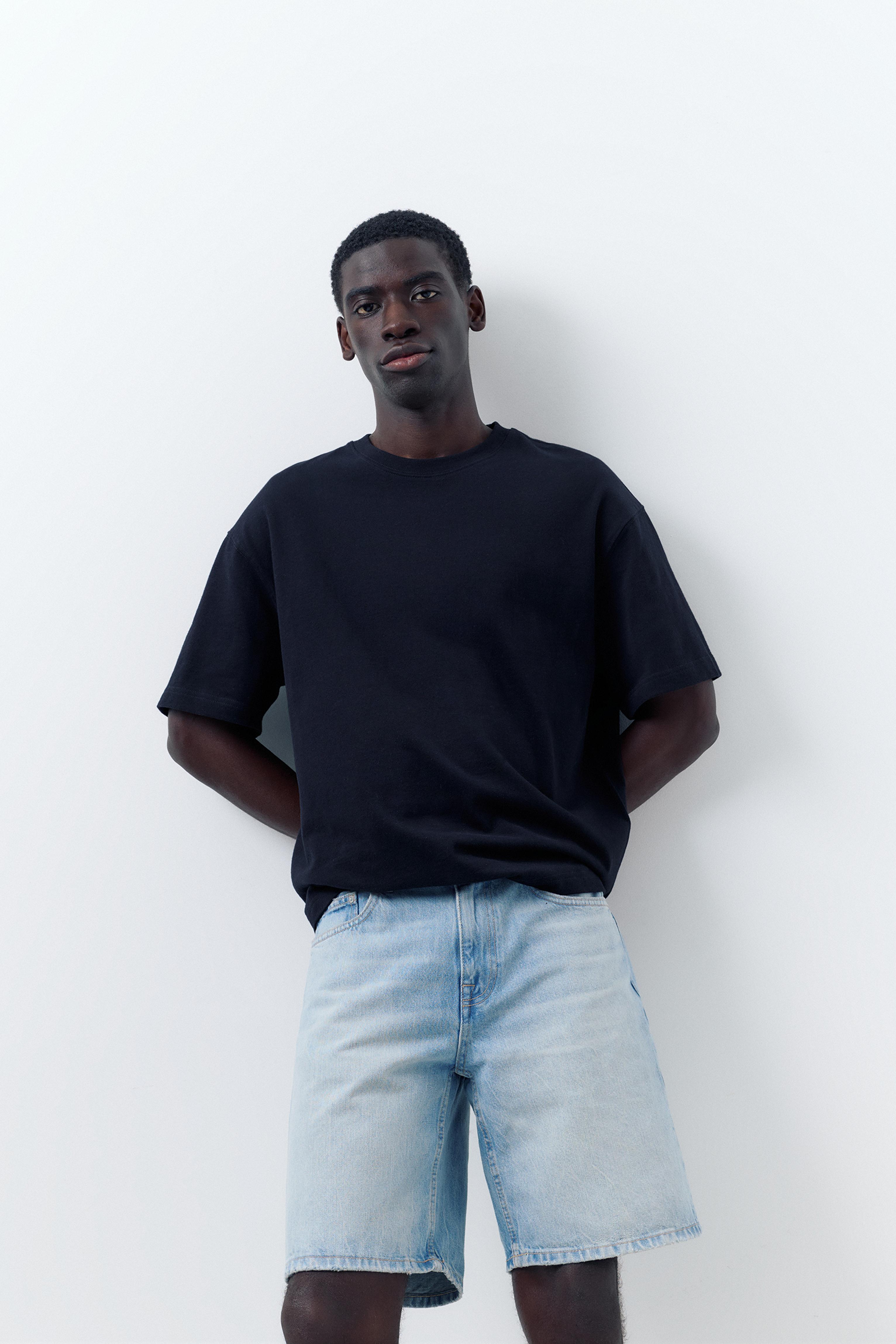 Standard denim Bermuda shorts — Pale indigo
