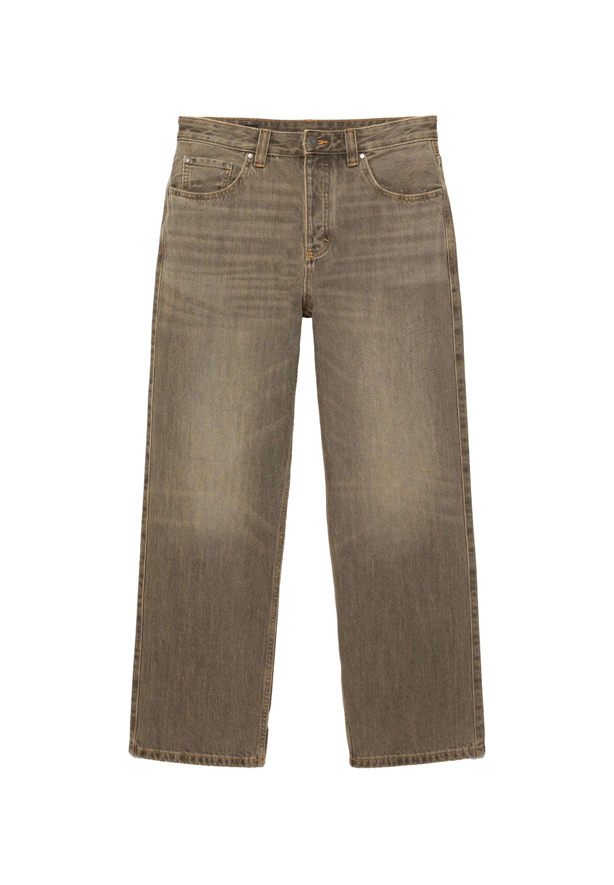 Regular straight-leg jeans — Tobacco brown