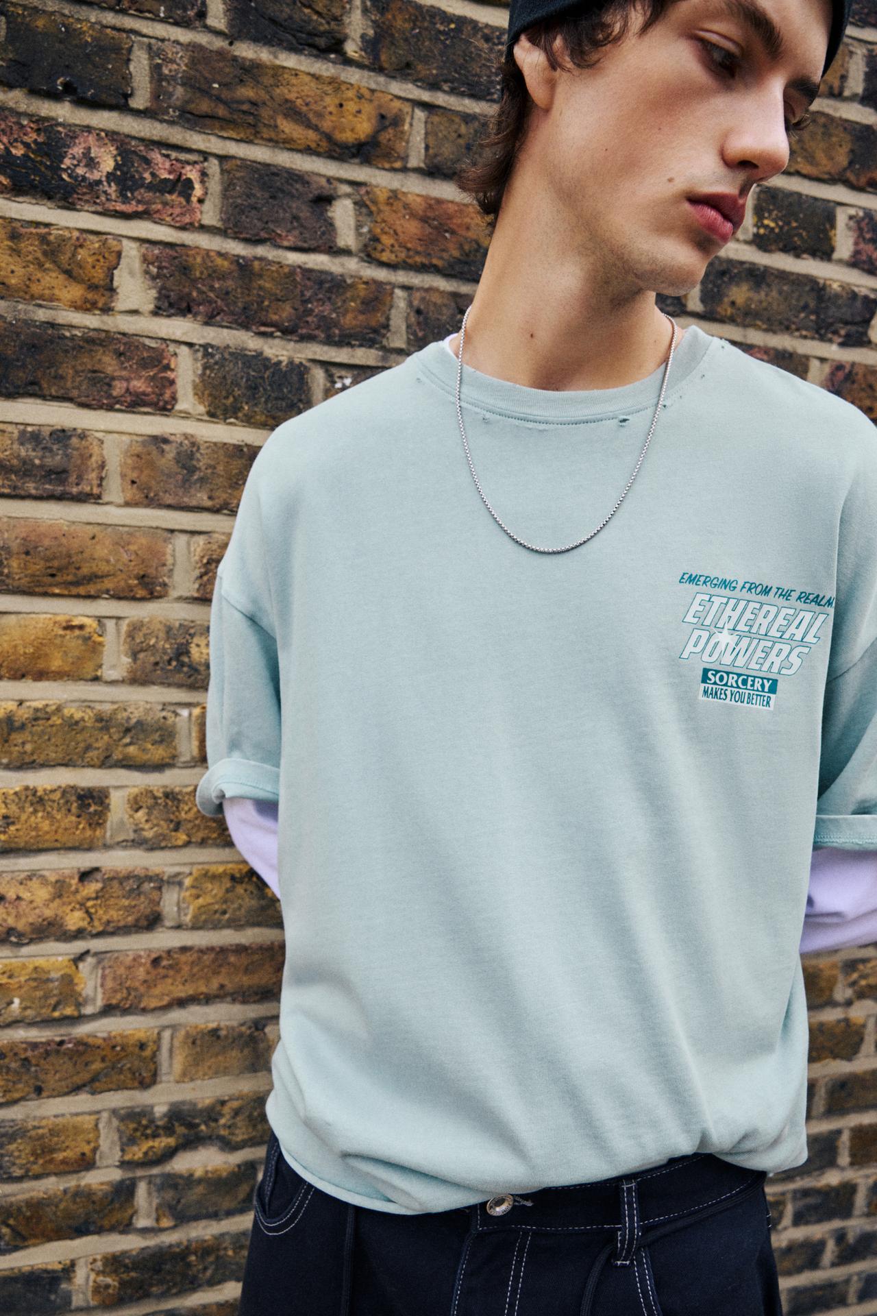 STWD boxy T-shirt — Pastel blue