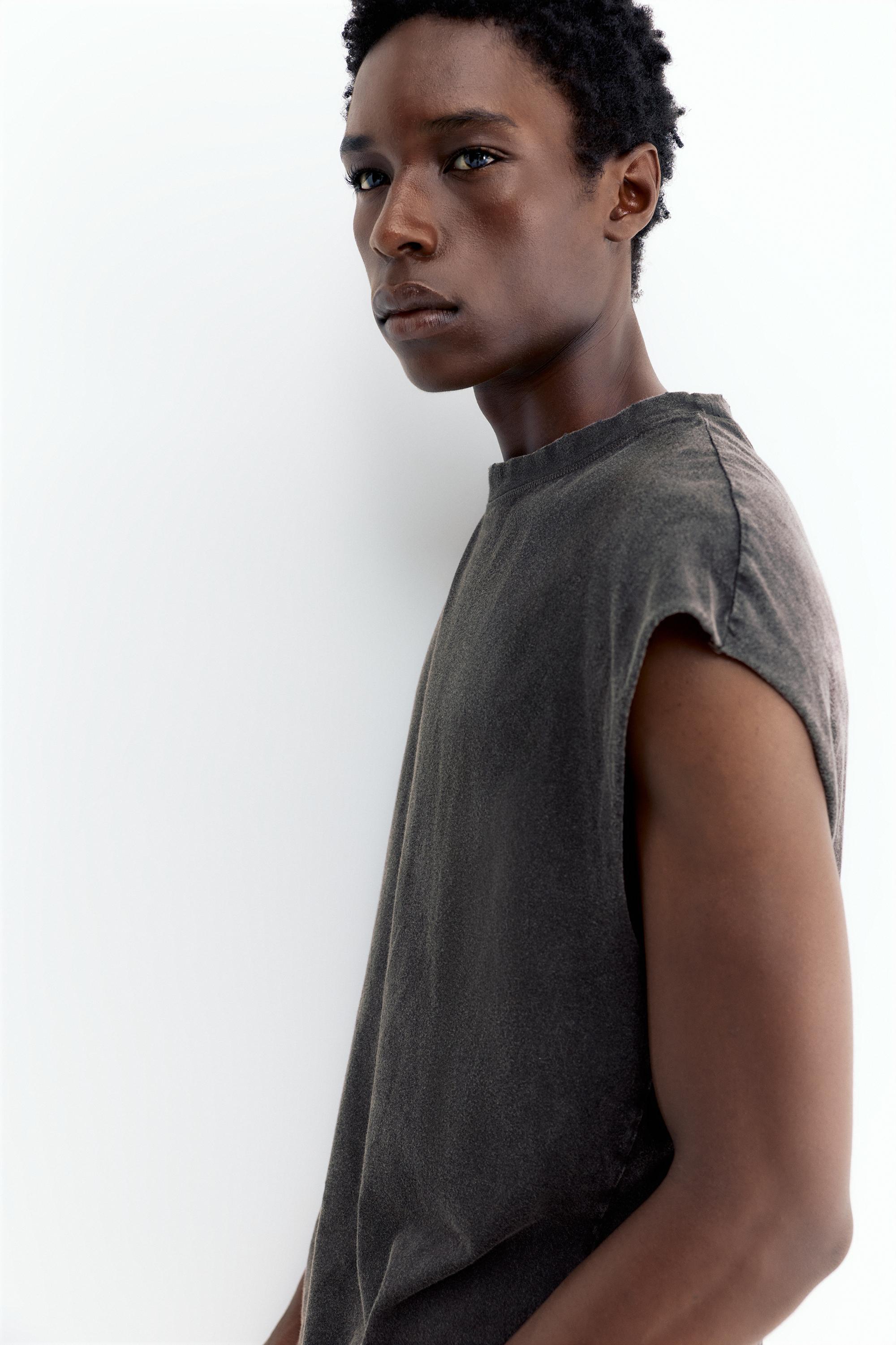 Acid wash tank top — Black