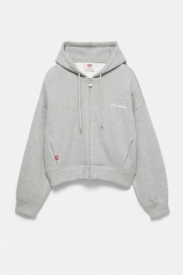 Dickies zip-up sweatshirt with hood — Grey marl 6