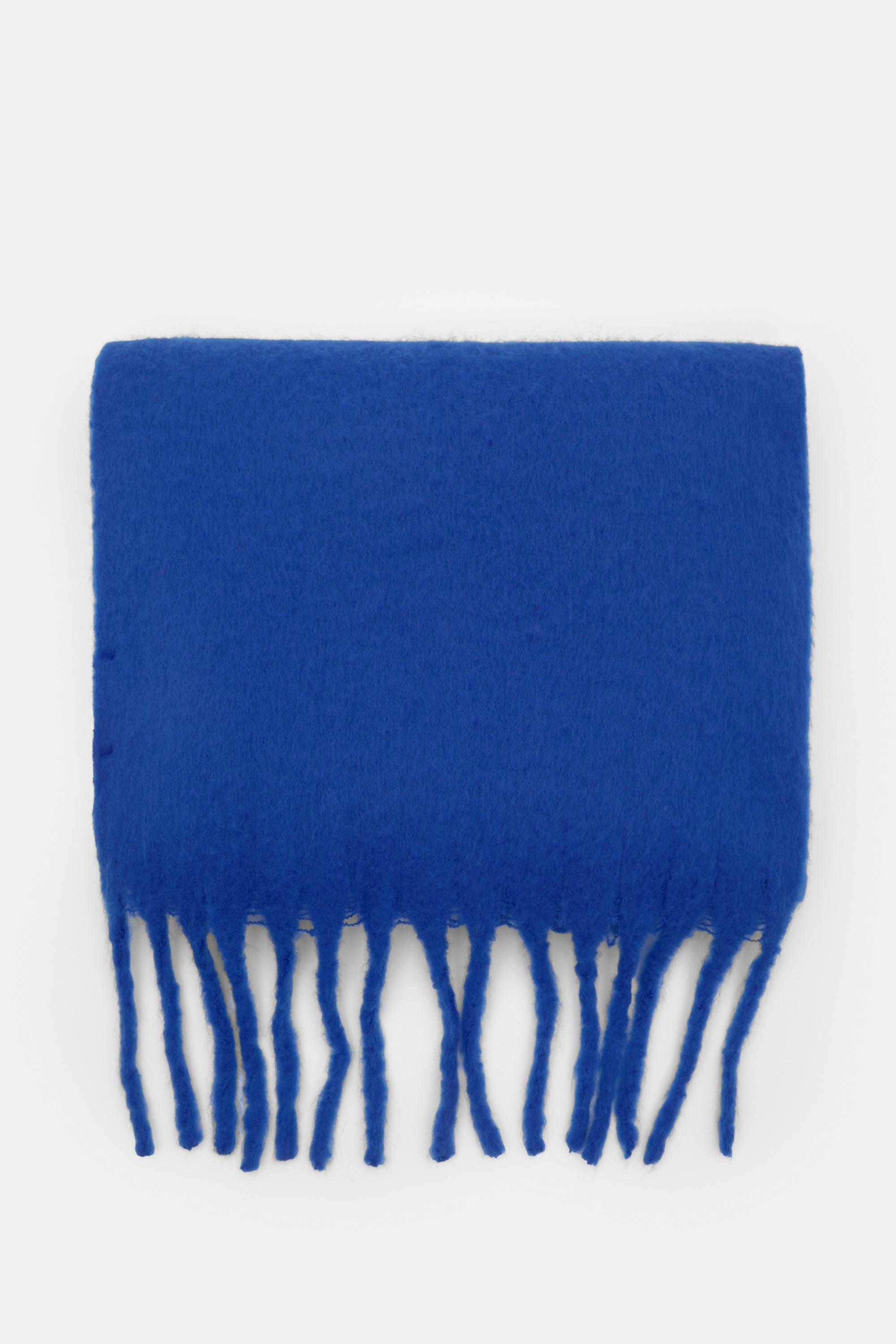 Maxi mohair-effect scarf — Electric blue