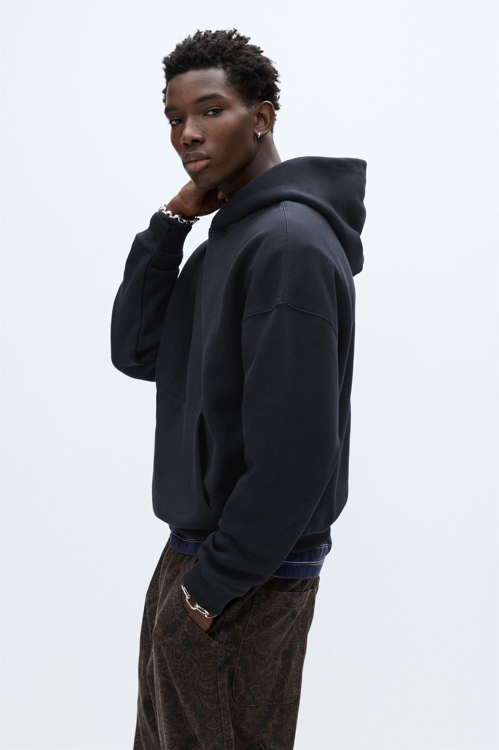 Bol kesim kapüşonlu sweatshirt - Görsel 48