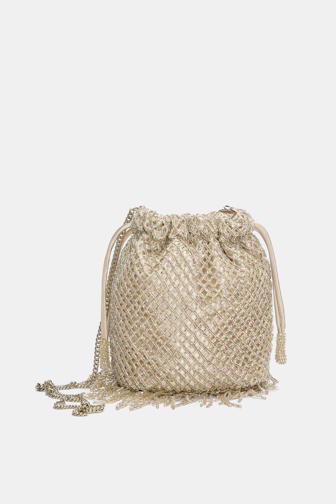Beaded Bags Pull And Bear Bucket Bag Beaded Handbag PULL&BEAR
