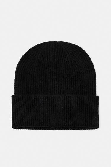 Ribbed knit beanie — Black 5