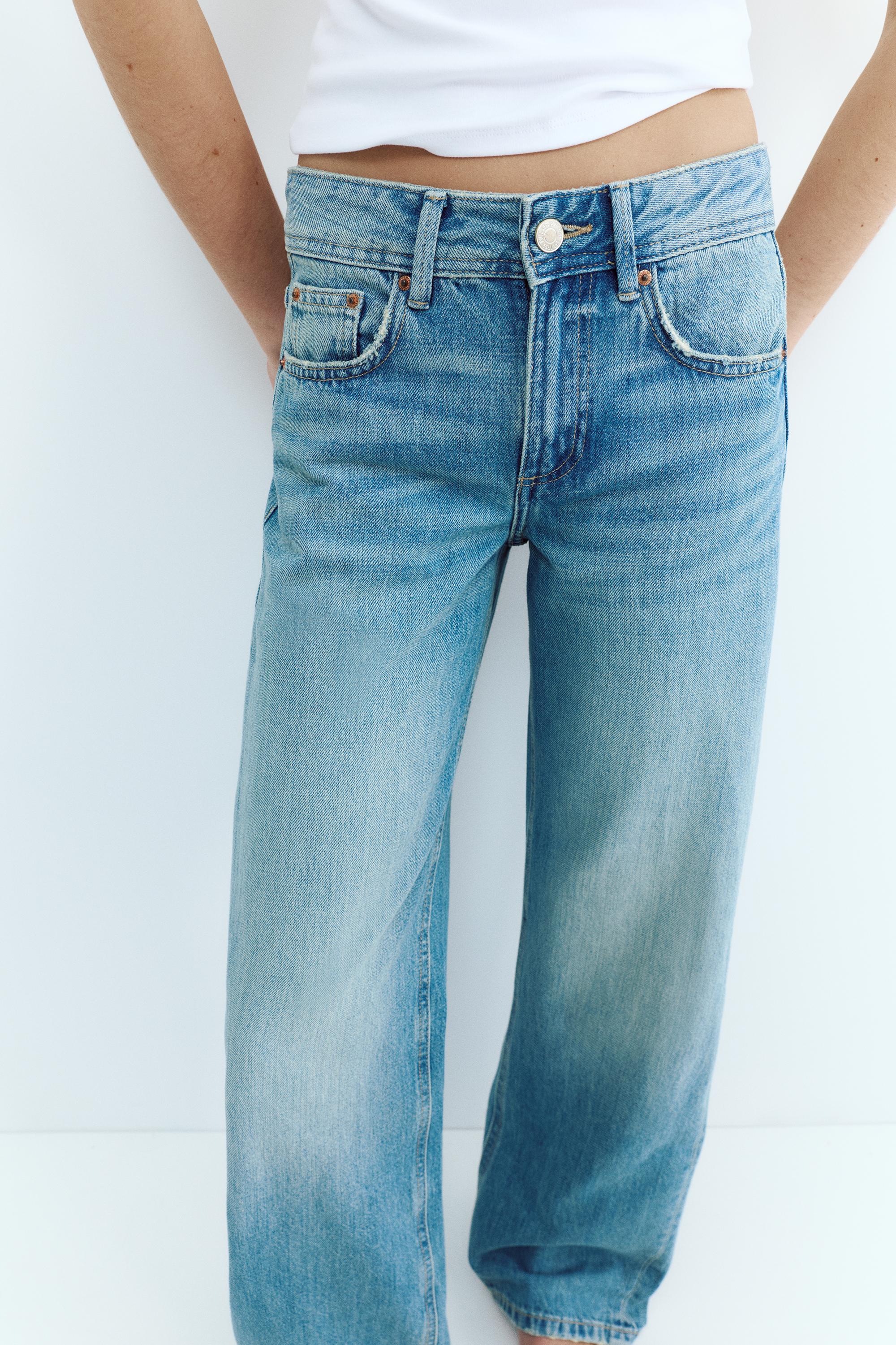 Low-rise straight-leg jeans — Indigo